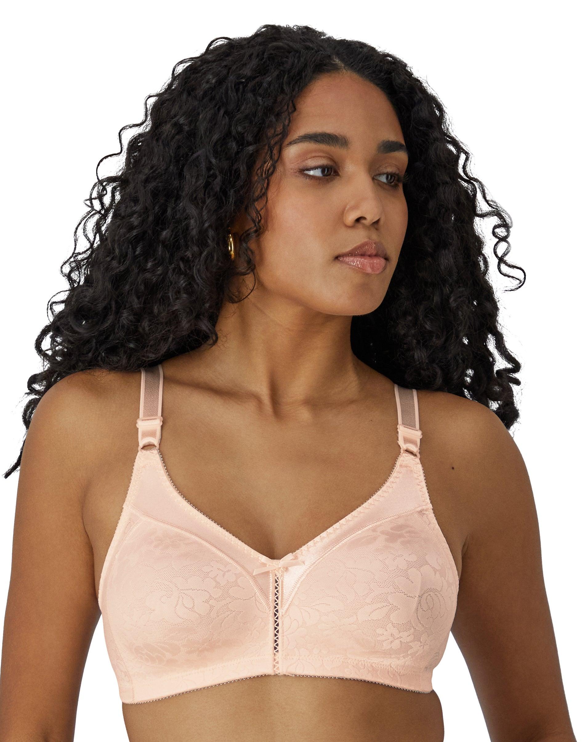 bali double support lace wireless bra pink bliss 36b