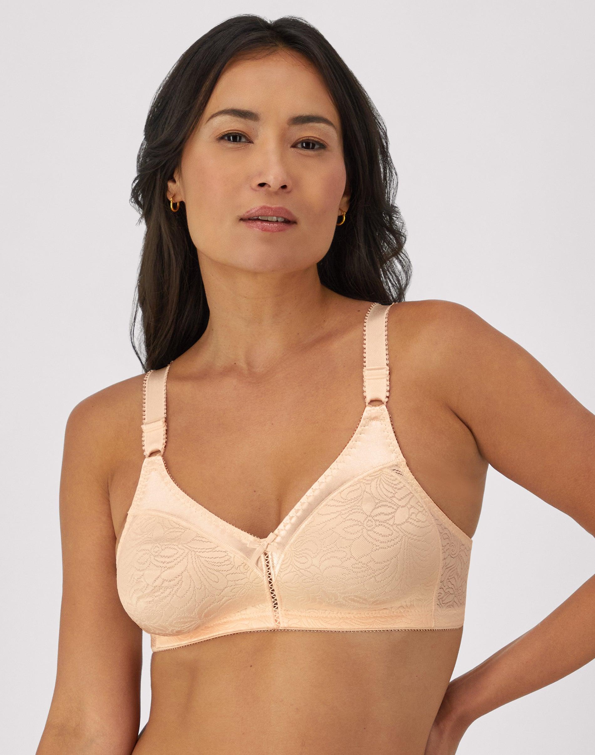 bali double support lace wireless bra porcelain 34b