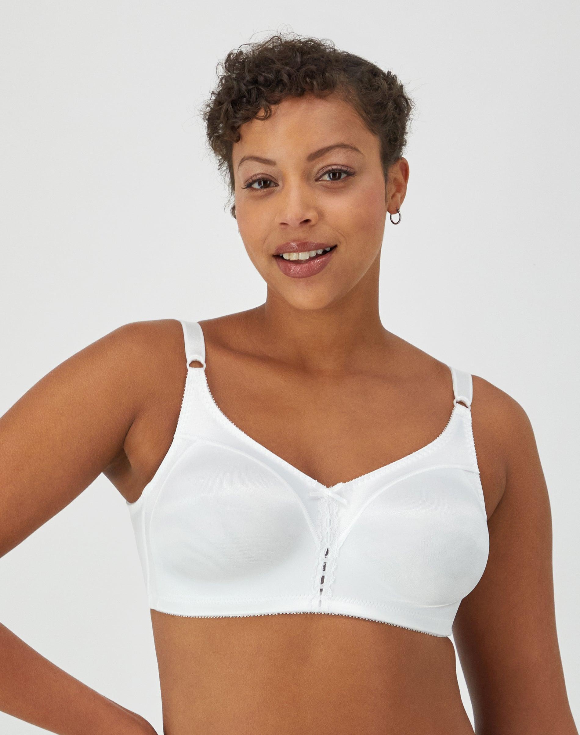 bali double support wireless bra white 34b
