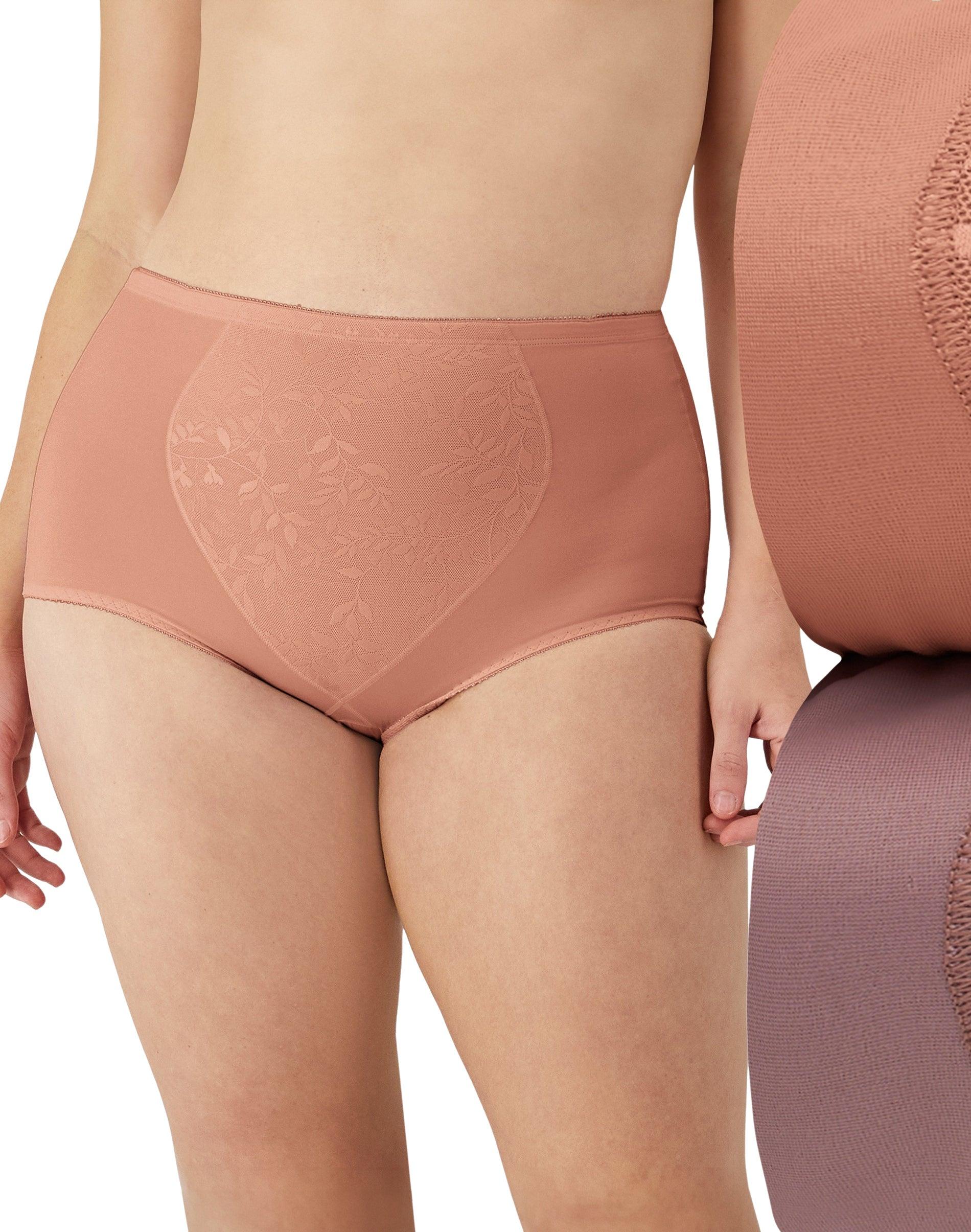 bali jacquard shaping brief, 2-pack smoky lilac/misted rose s women's