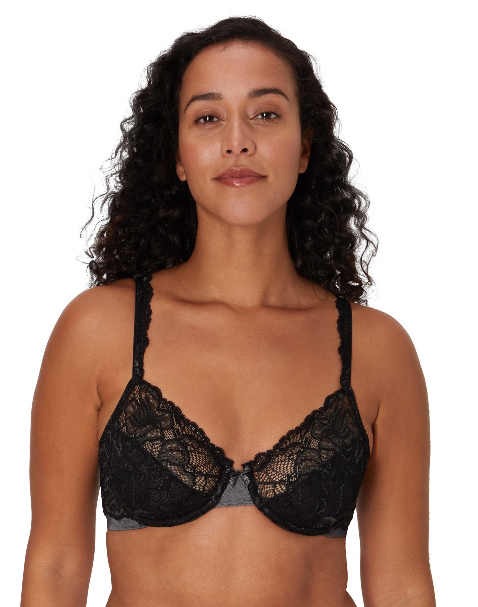 bali lace desire underwire bra black 34b