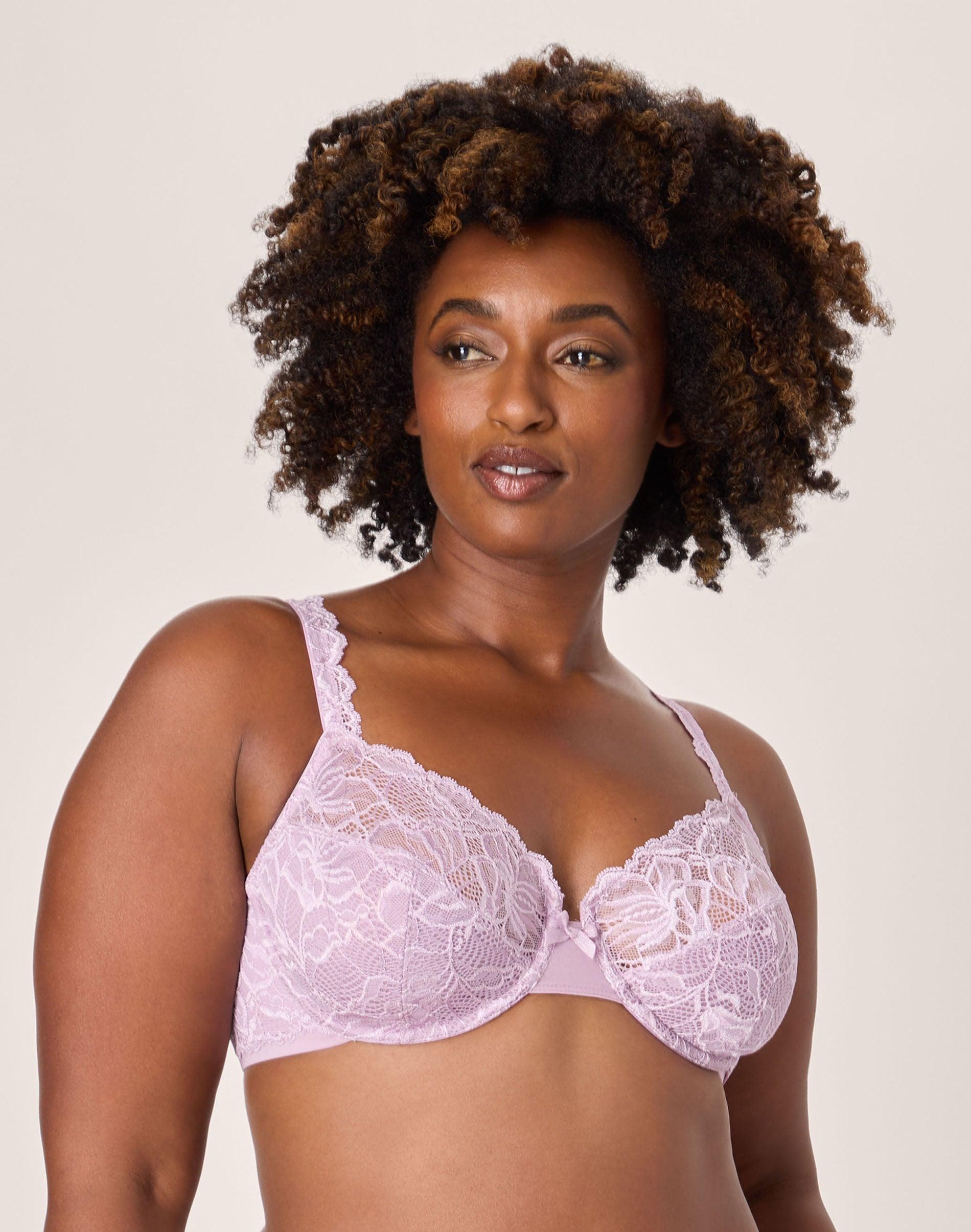 bali lace desire underwire bra purple mauve 34c
