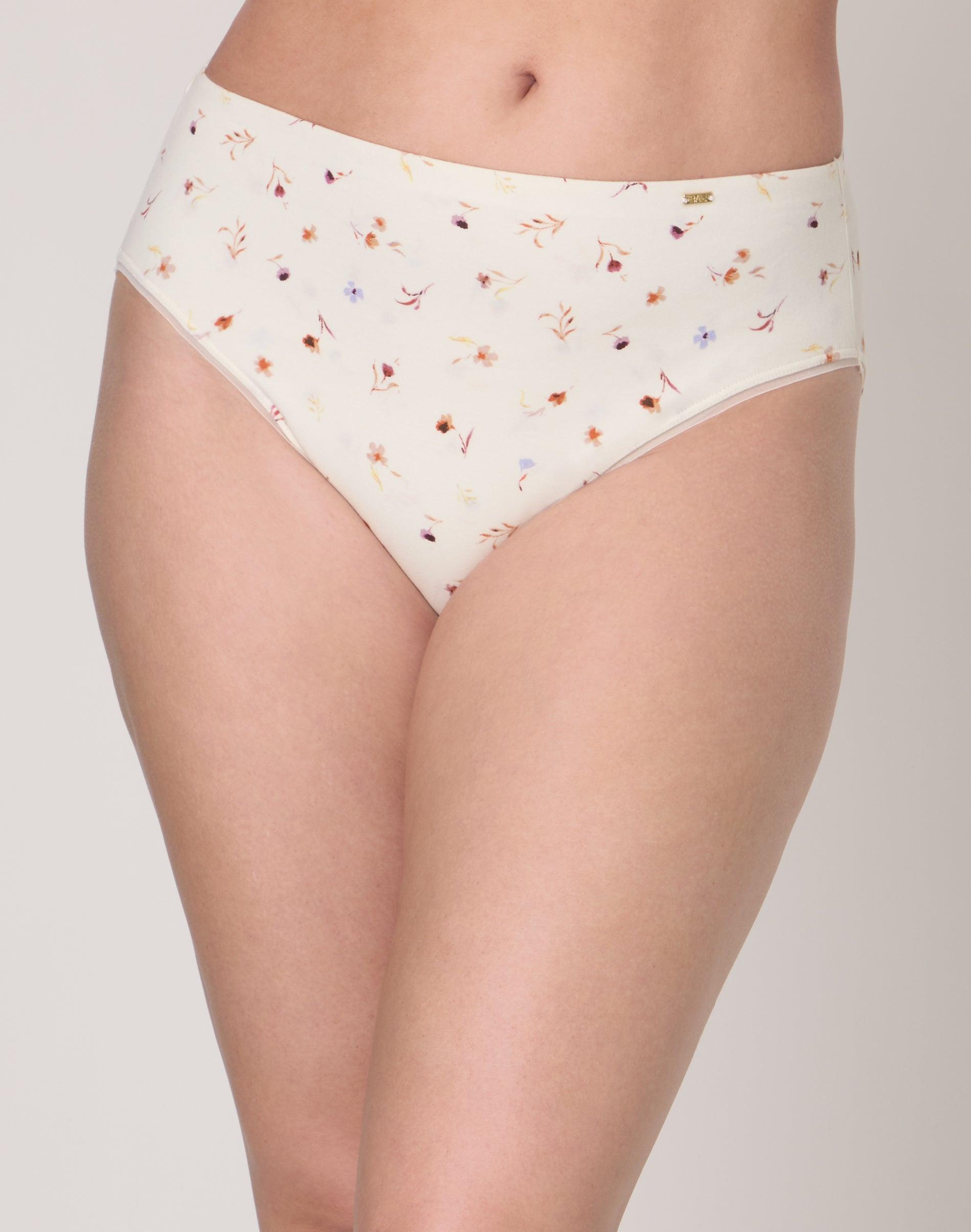 bali lux cotton essentials hi-cut underwear ps poppy print 5 women's