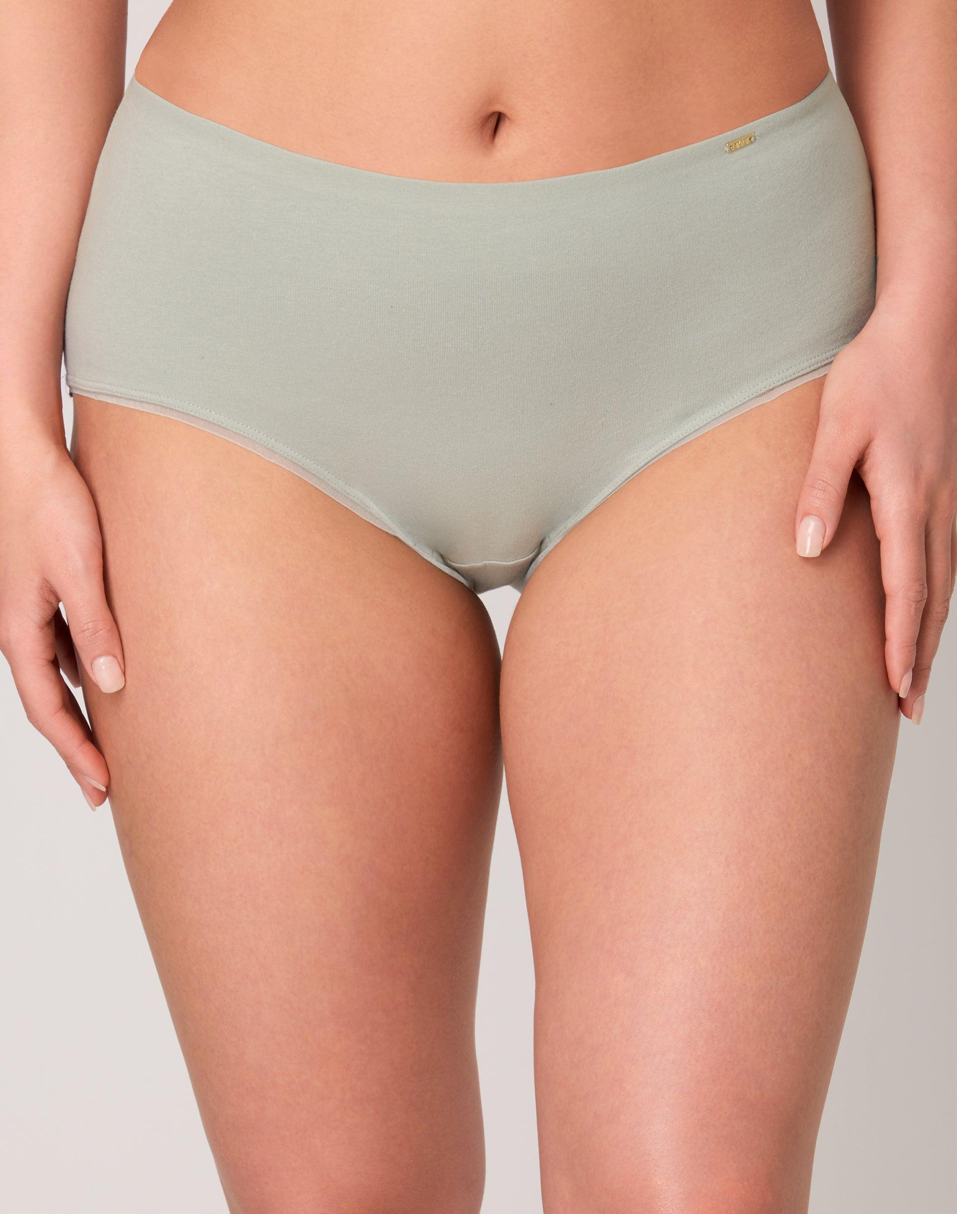 bali lux cotton essentials hipster underwear seagrass green 5 women's