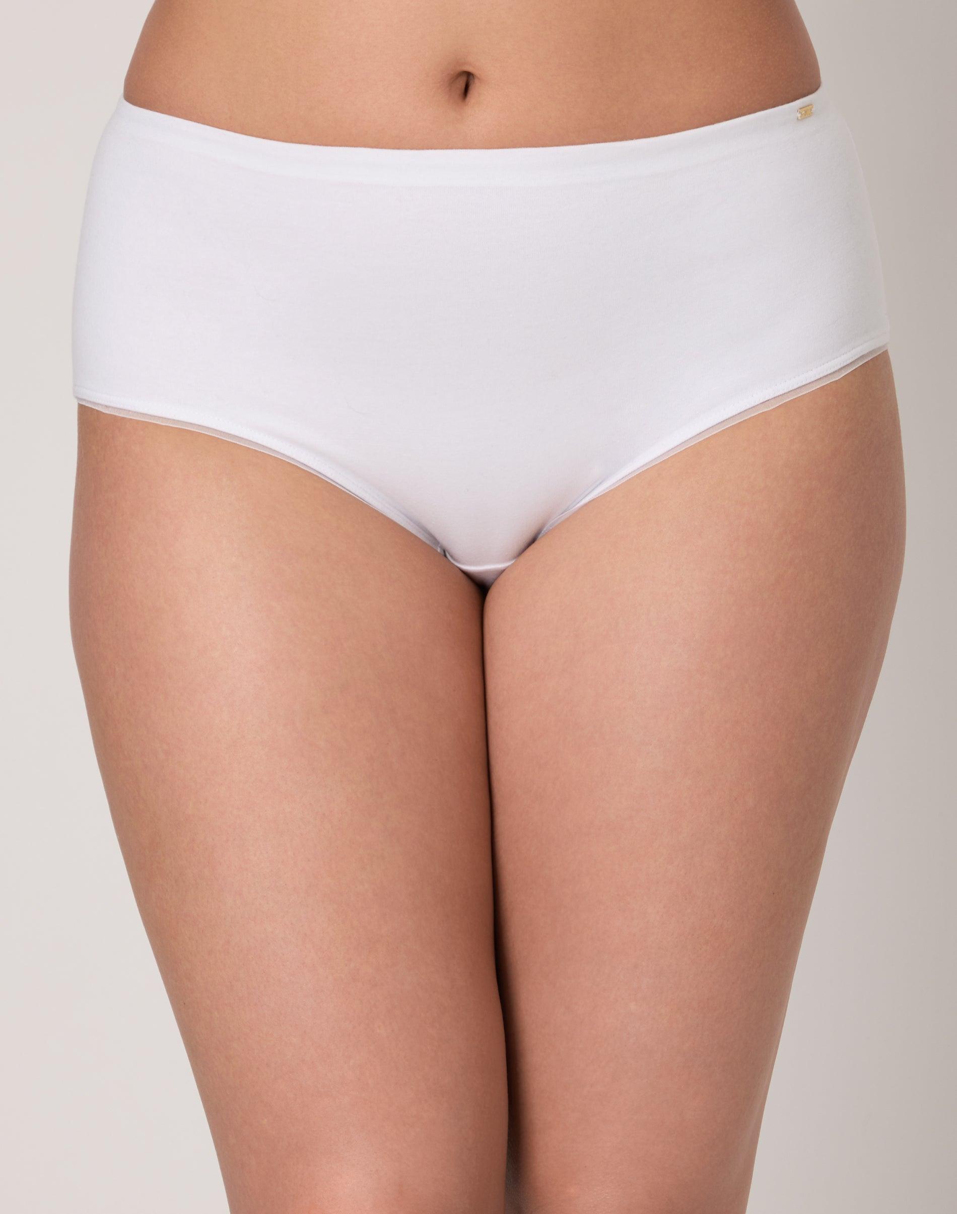 bali lux cotton essentials hipster underwear white 5 women's
