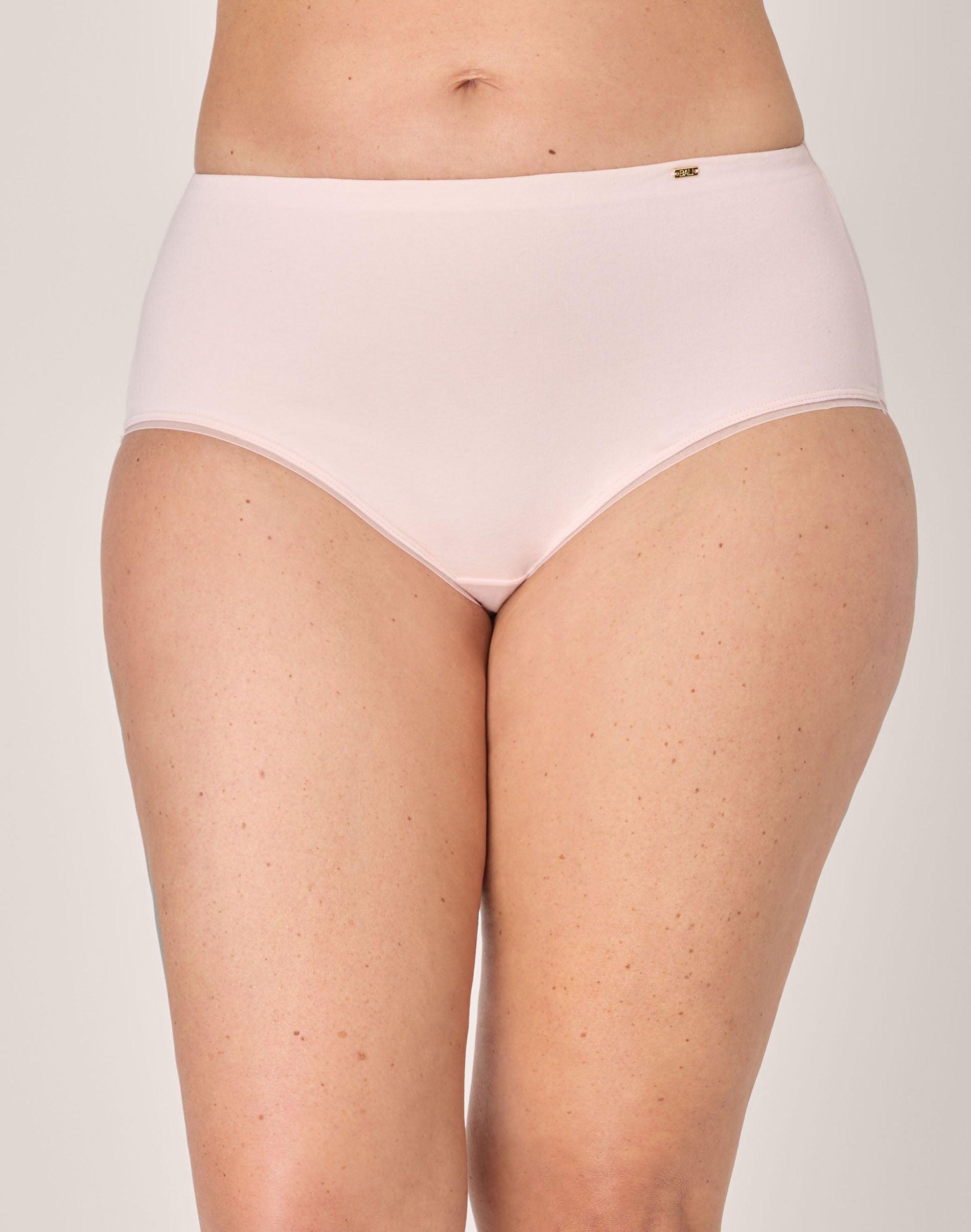 bali lux underwear brief, light tummy support, cotton essentials, moisture wicking buff 5 women's