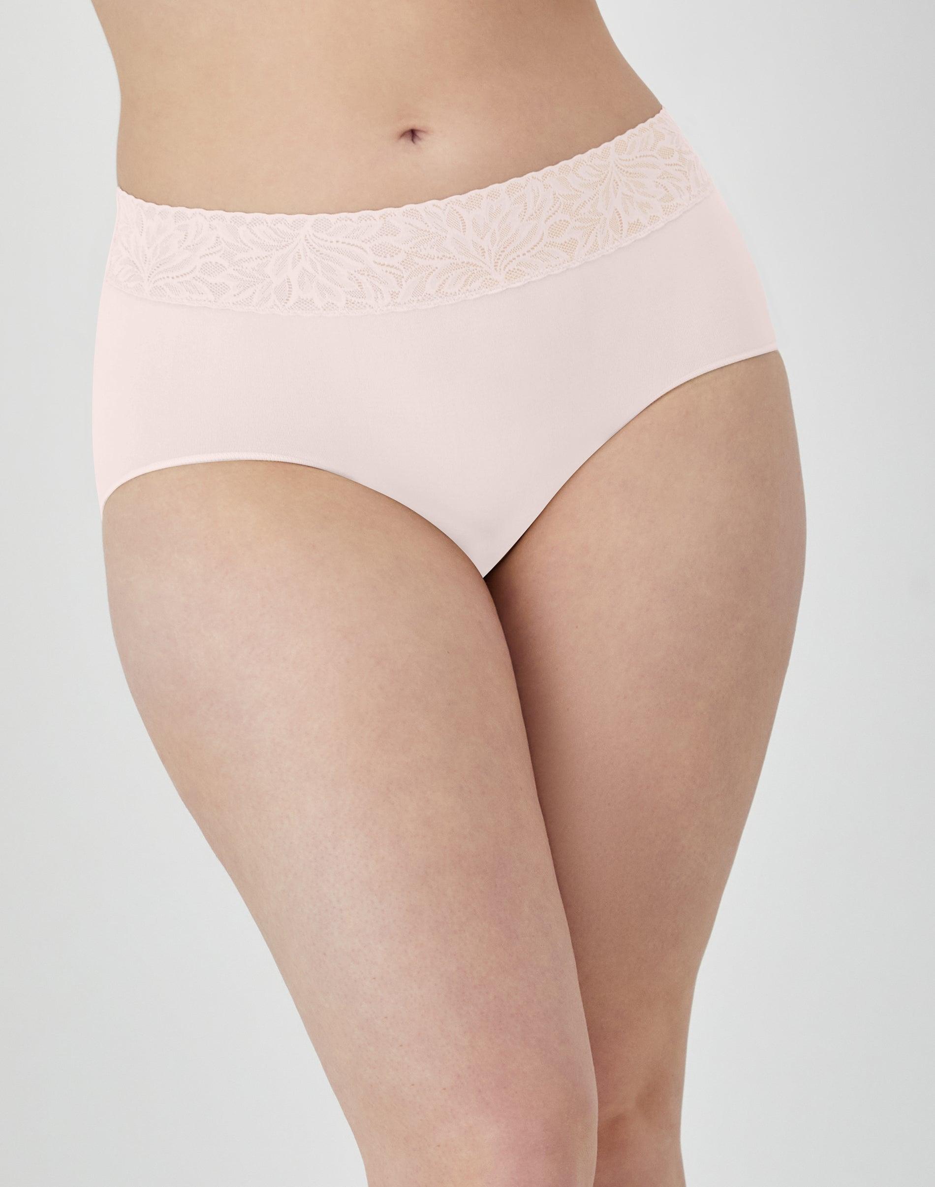 bali modern seamless lace trim brief underwear light buff 5 women's