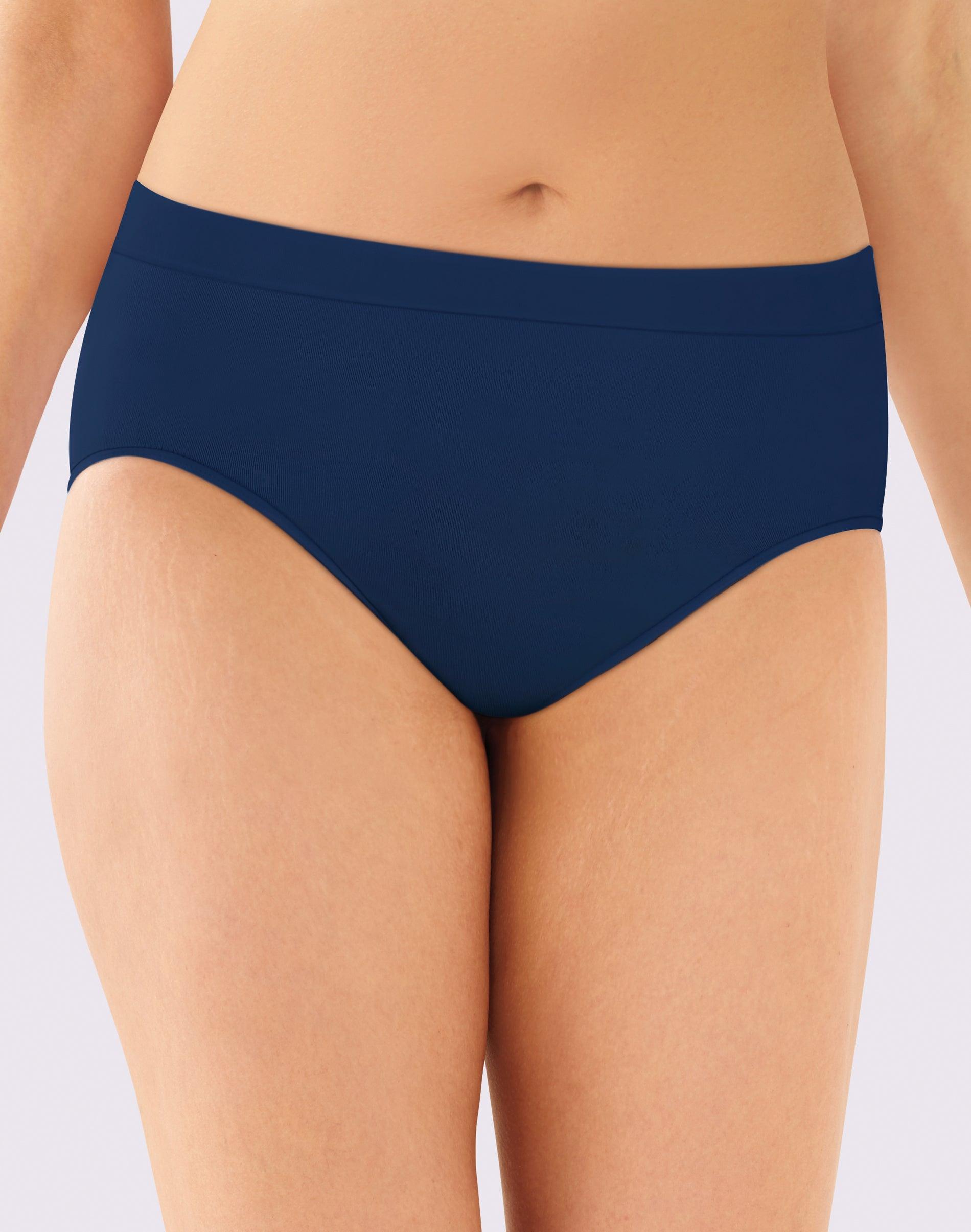 bali one smooth u all-around smoothing hi-cut panty in the navy 6 women's