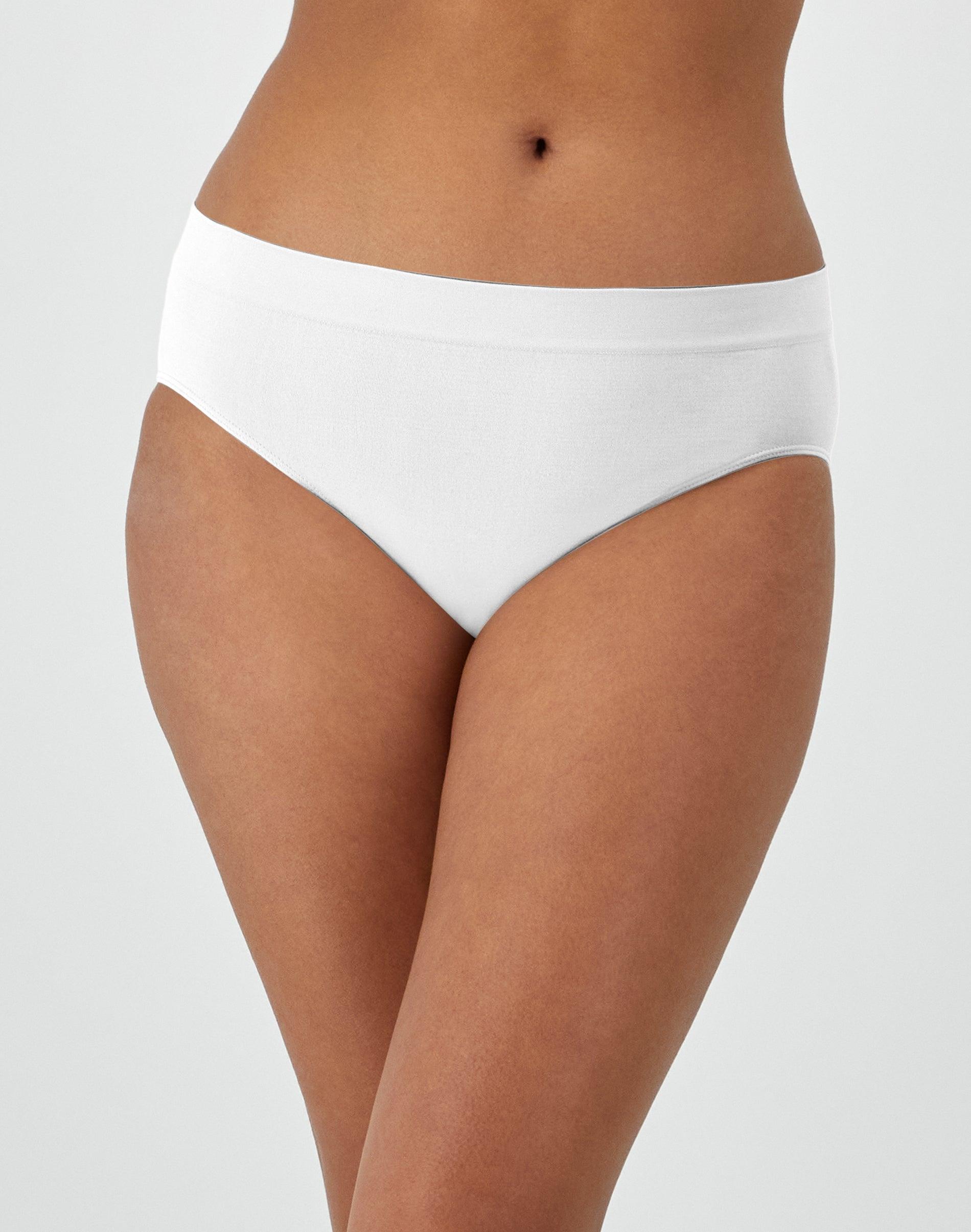 bali one smooth u all-around smoothing hi-cut panty white 6 women's