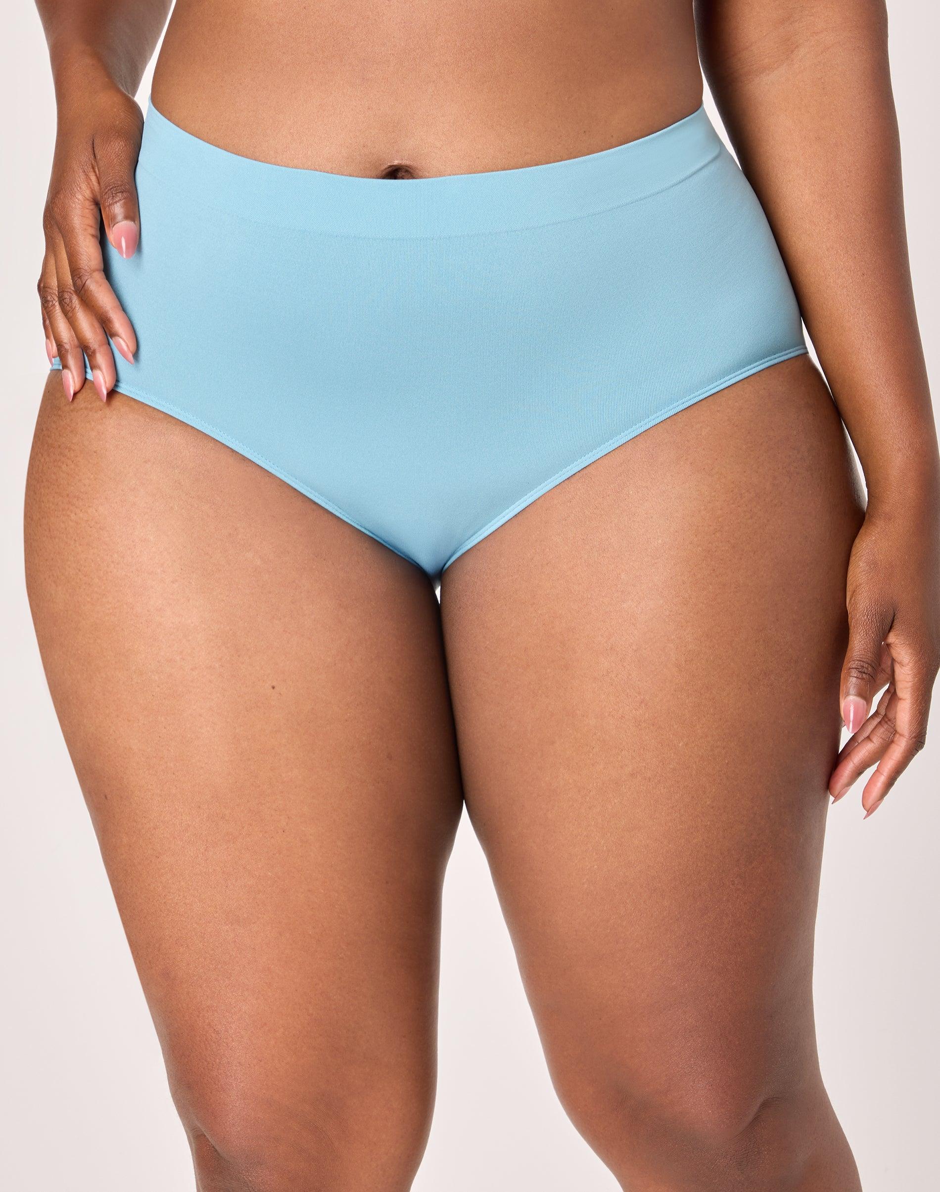 bali one smooth u all-around smoothing underwear brief cornflower teal 6 women's