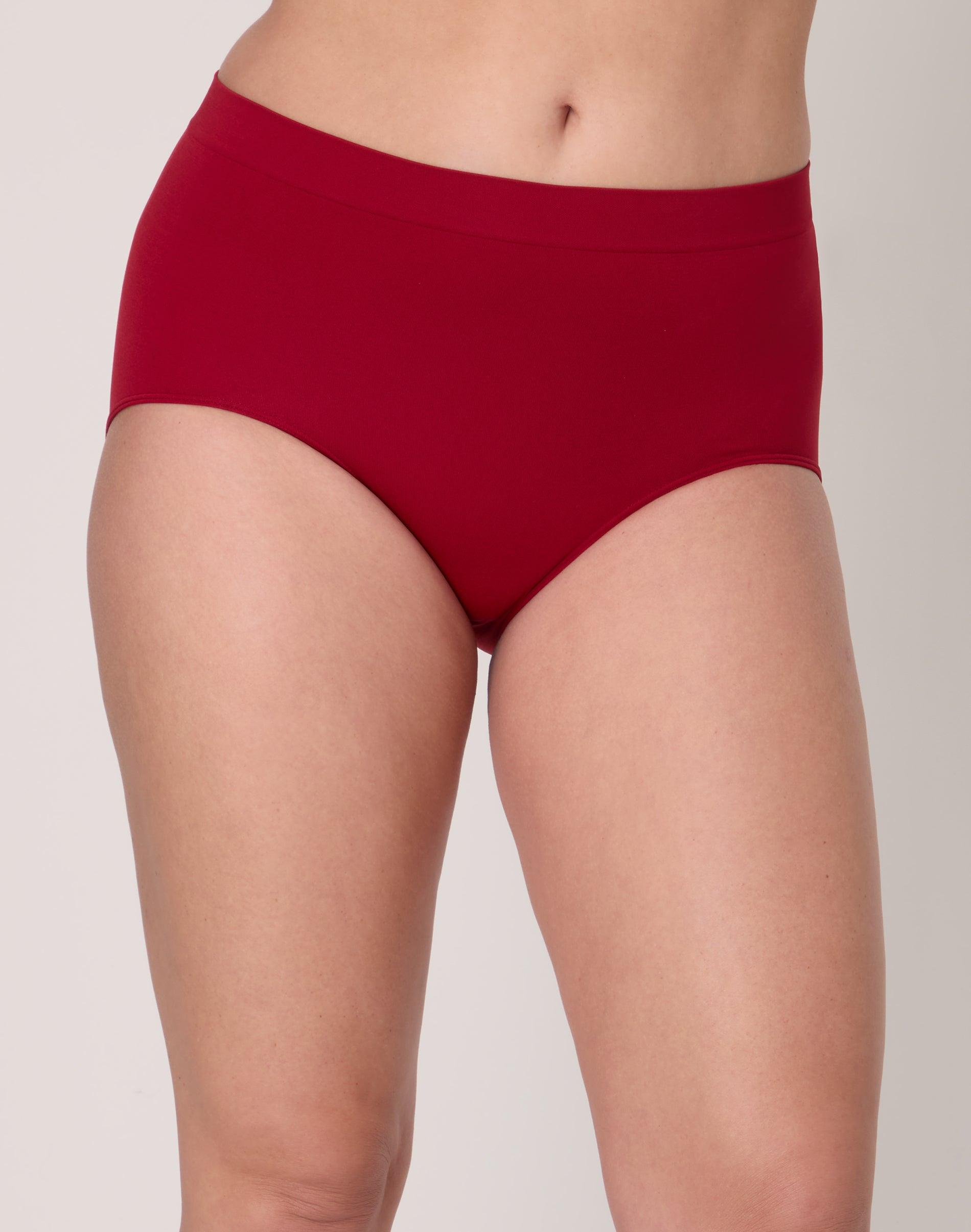 bali one smooth u all-around smoothing underwear brief rosy red 6 women's