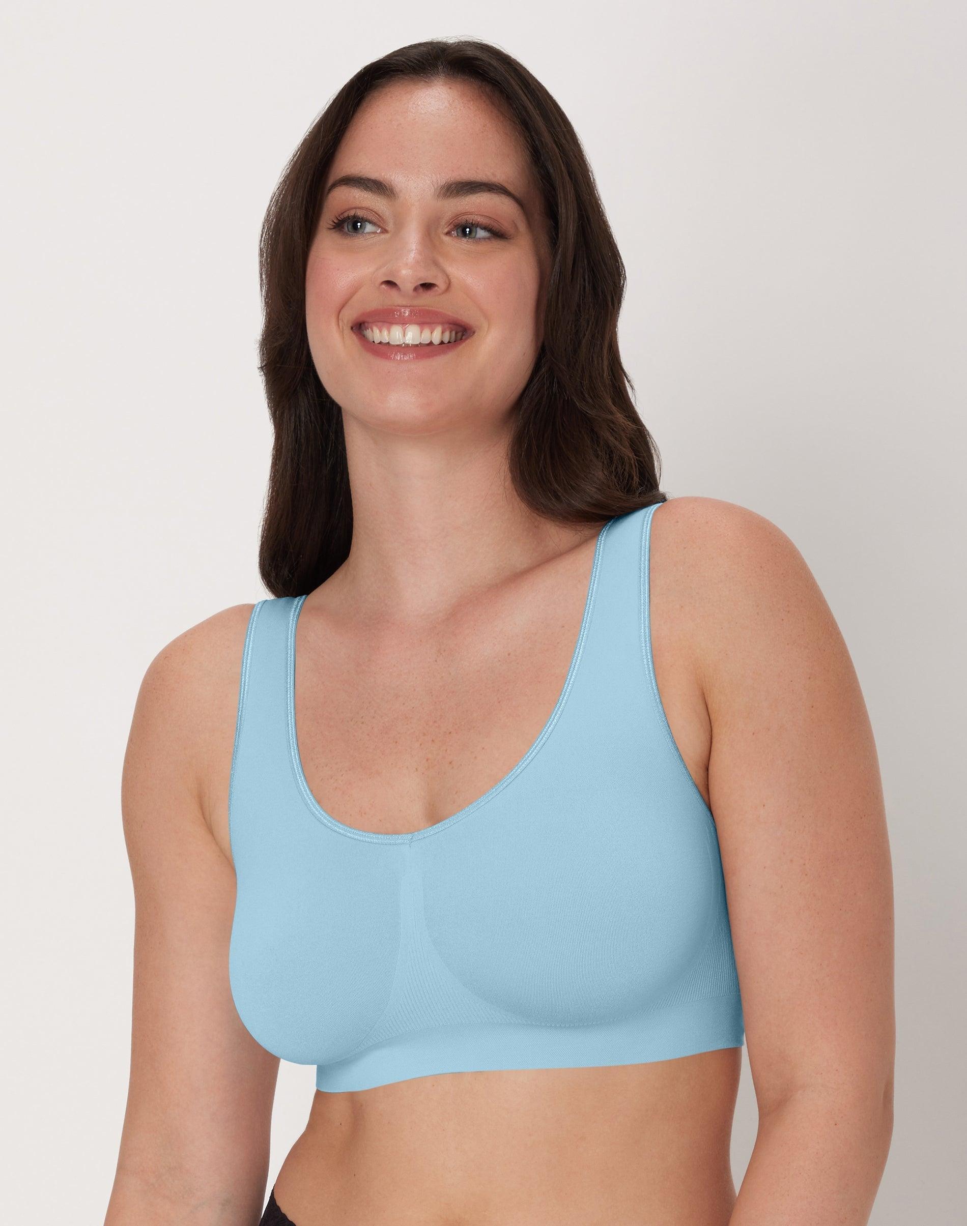 bali one smooth u support bralette cornflower teal s