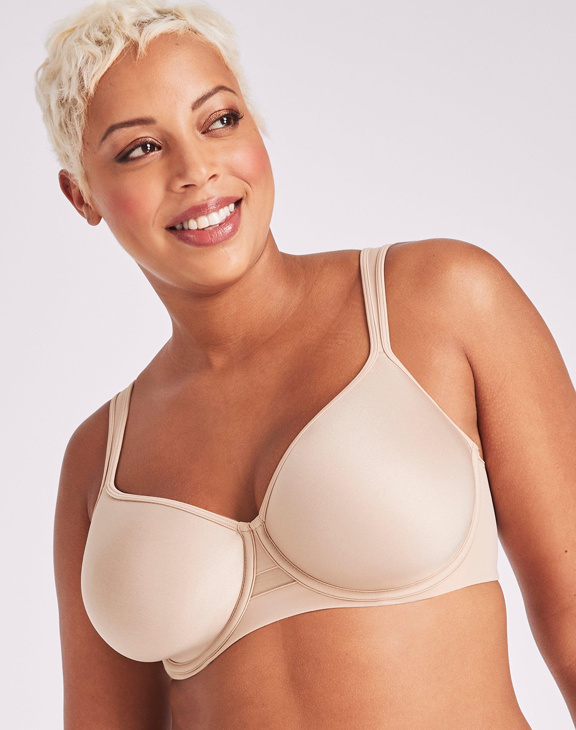 bali one smooth u ultra light minimizer underwire bra taupe 36ddd
