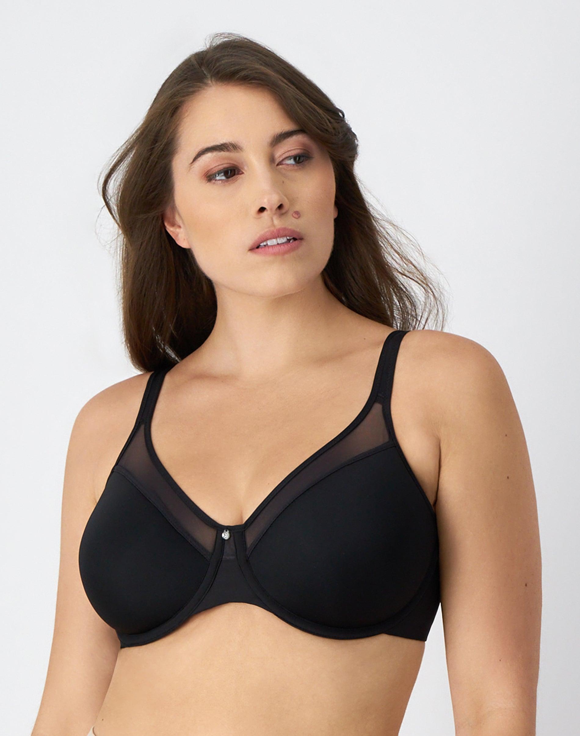 bali one smooth u ultra light underwire bra black 36b