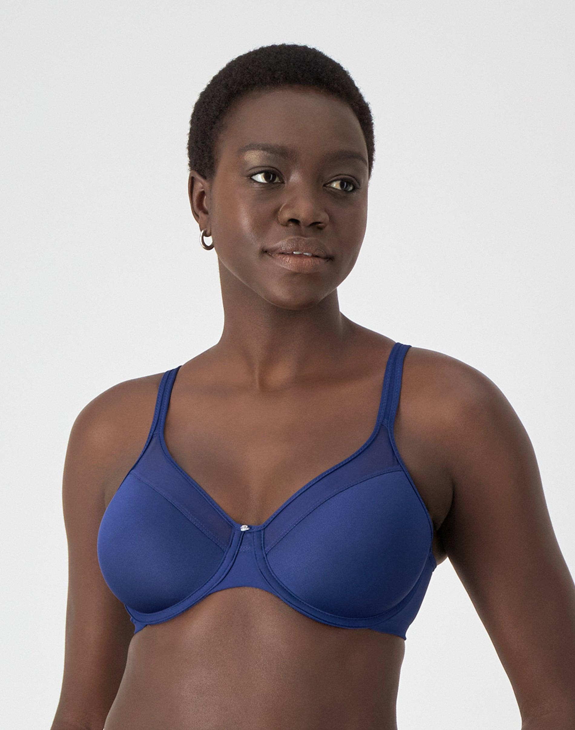 bali one smooth u ultra light underwire bra in the navy 36b