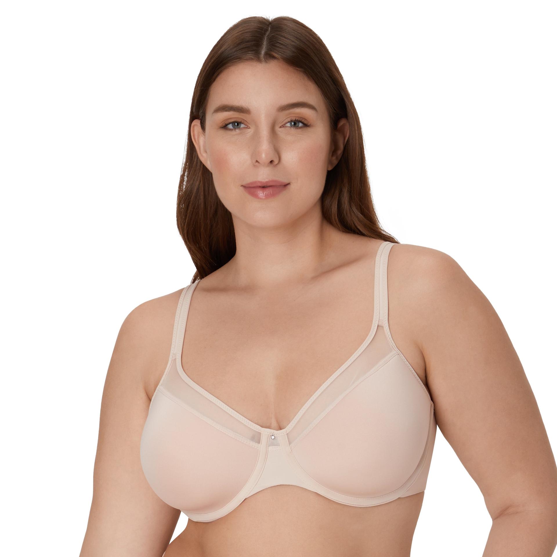 bali one smooth u ultra light underwire bra sandshell 36b