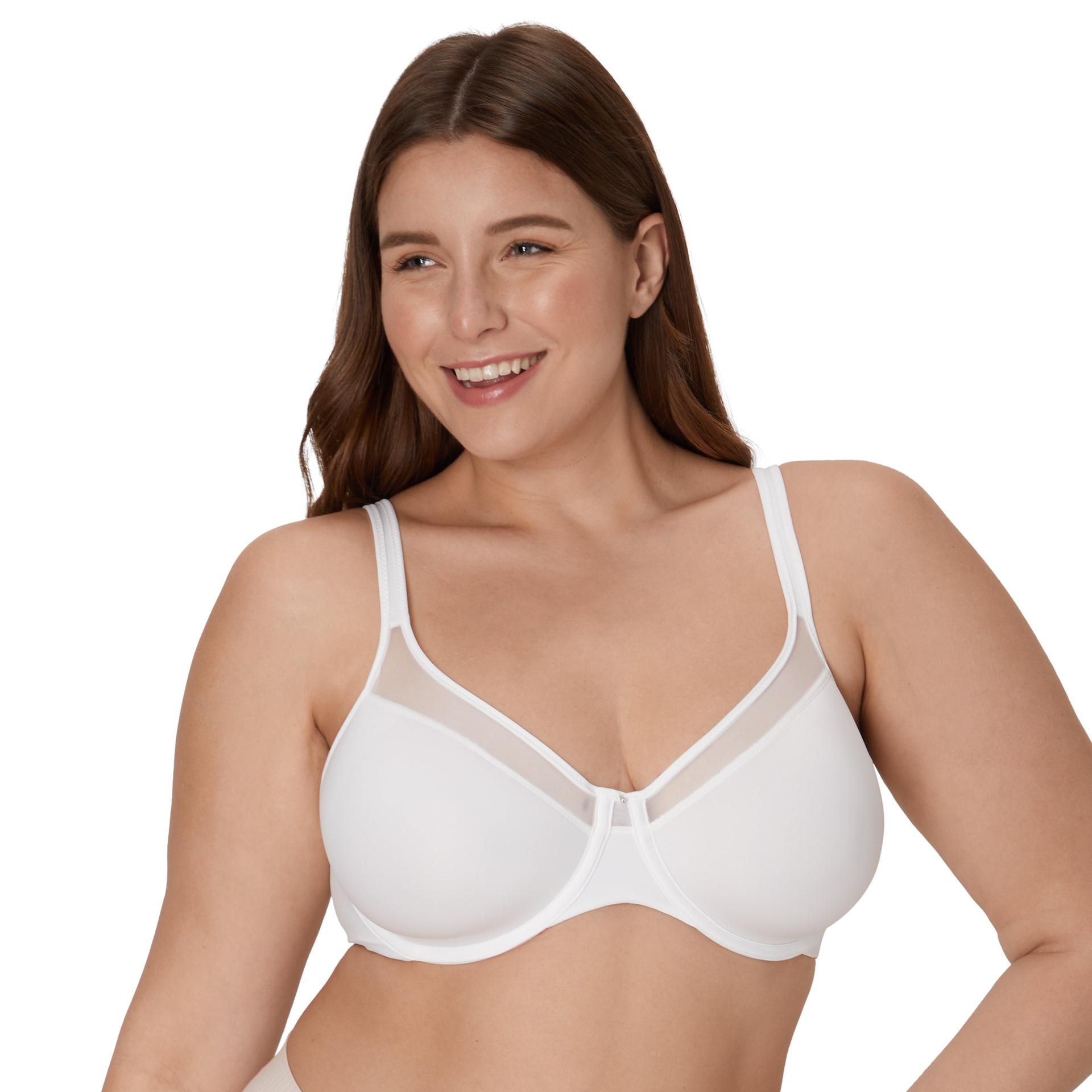 bali one smooth u ultra light underwire bra white 36b