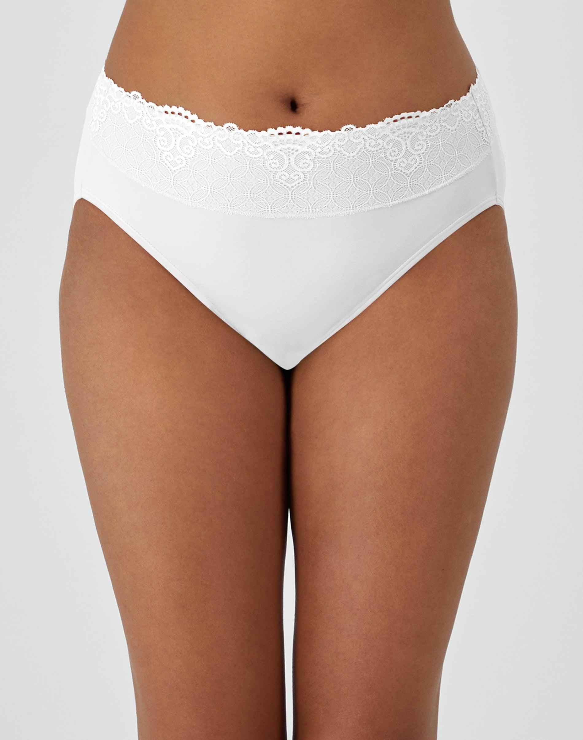 bali passion for comfort hi-cut panty white 6 women's