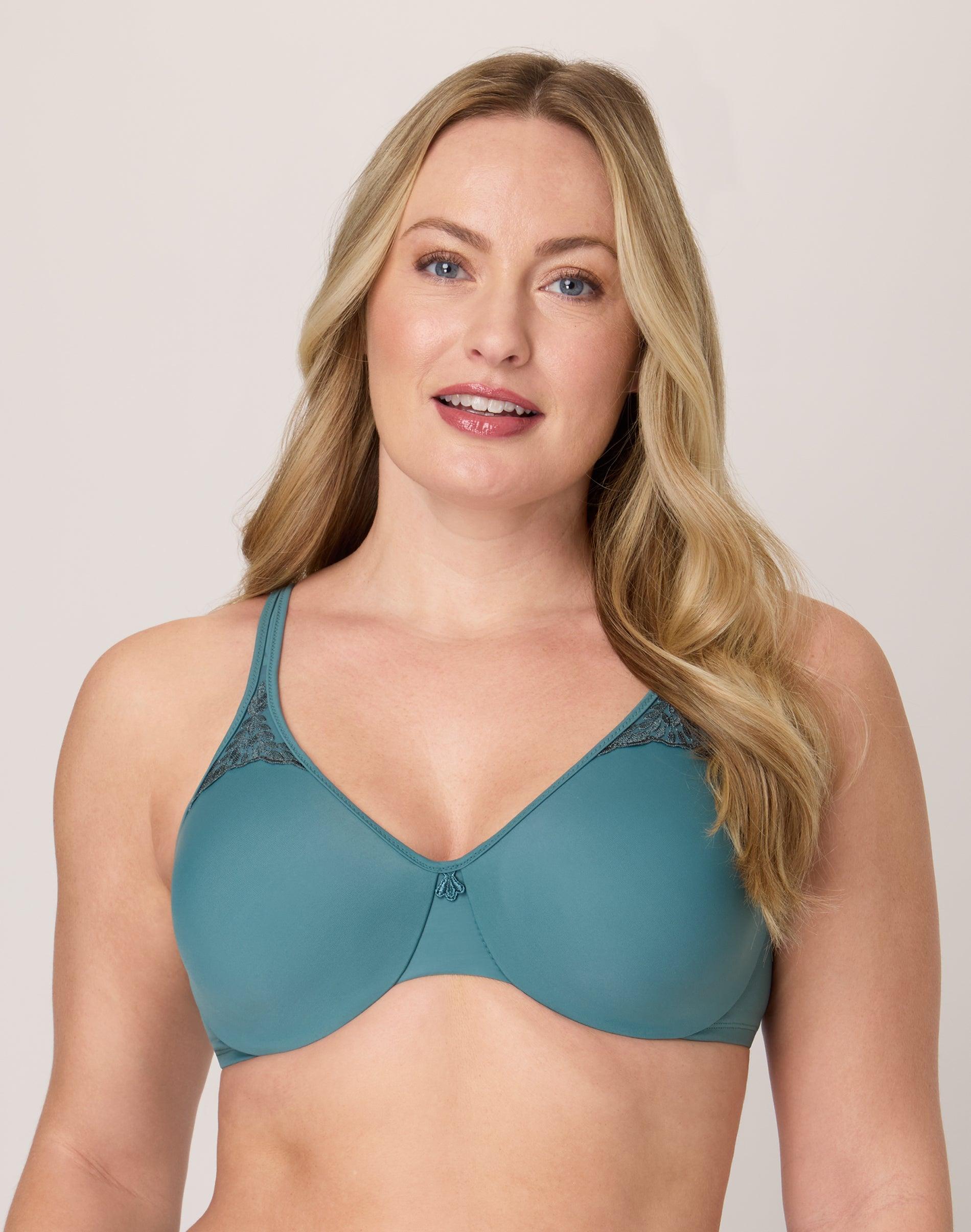 bali passion for comfort underwire minimizer bra ever blue green 36c