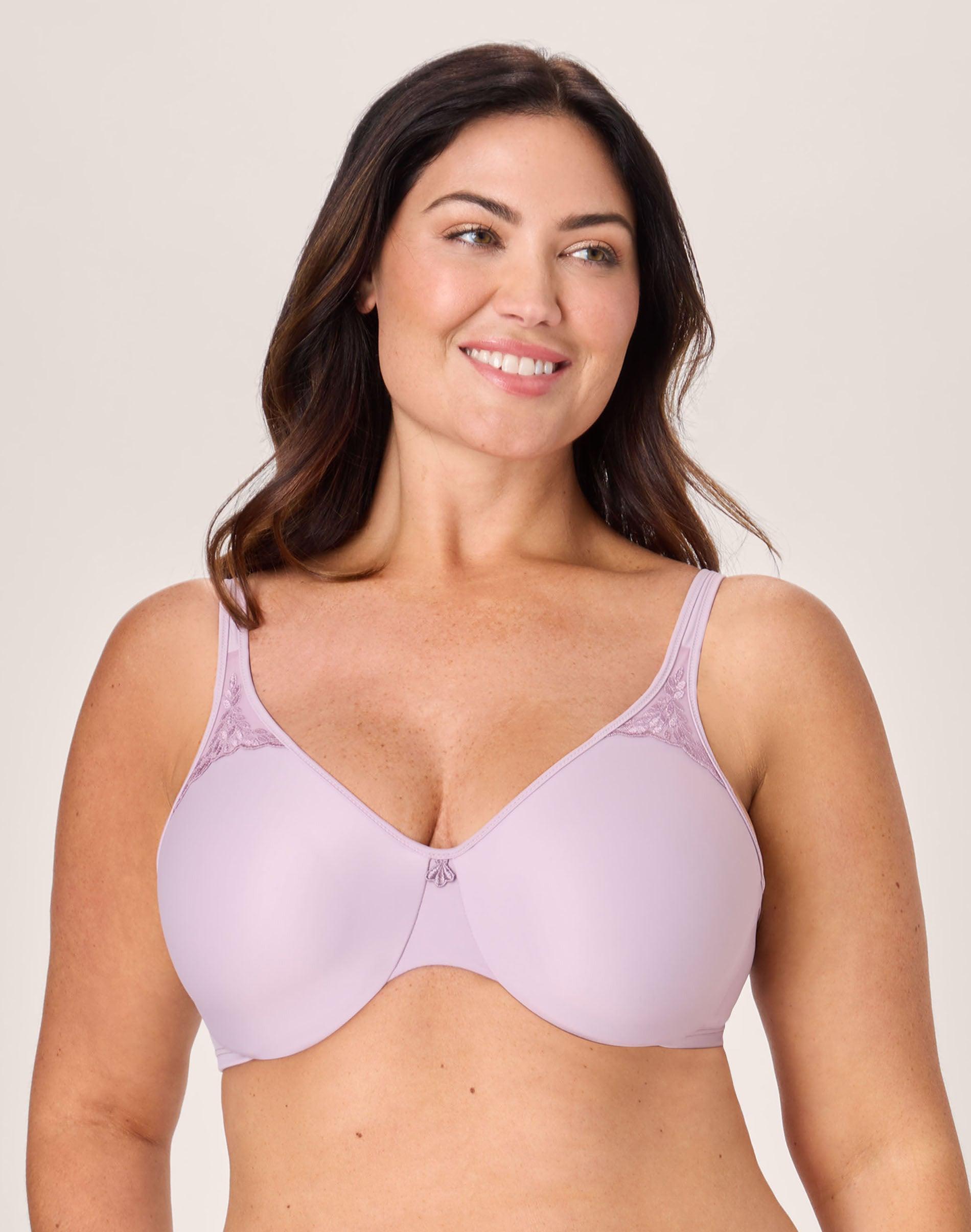bali passion for comfort underwire minimizer bra purple mauve 36c