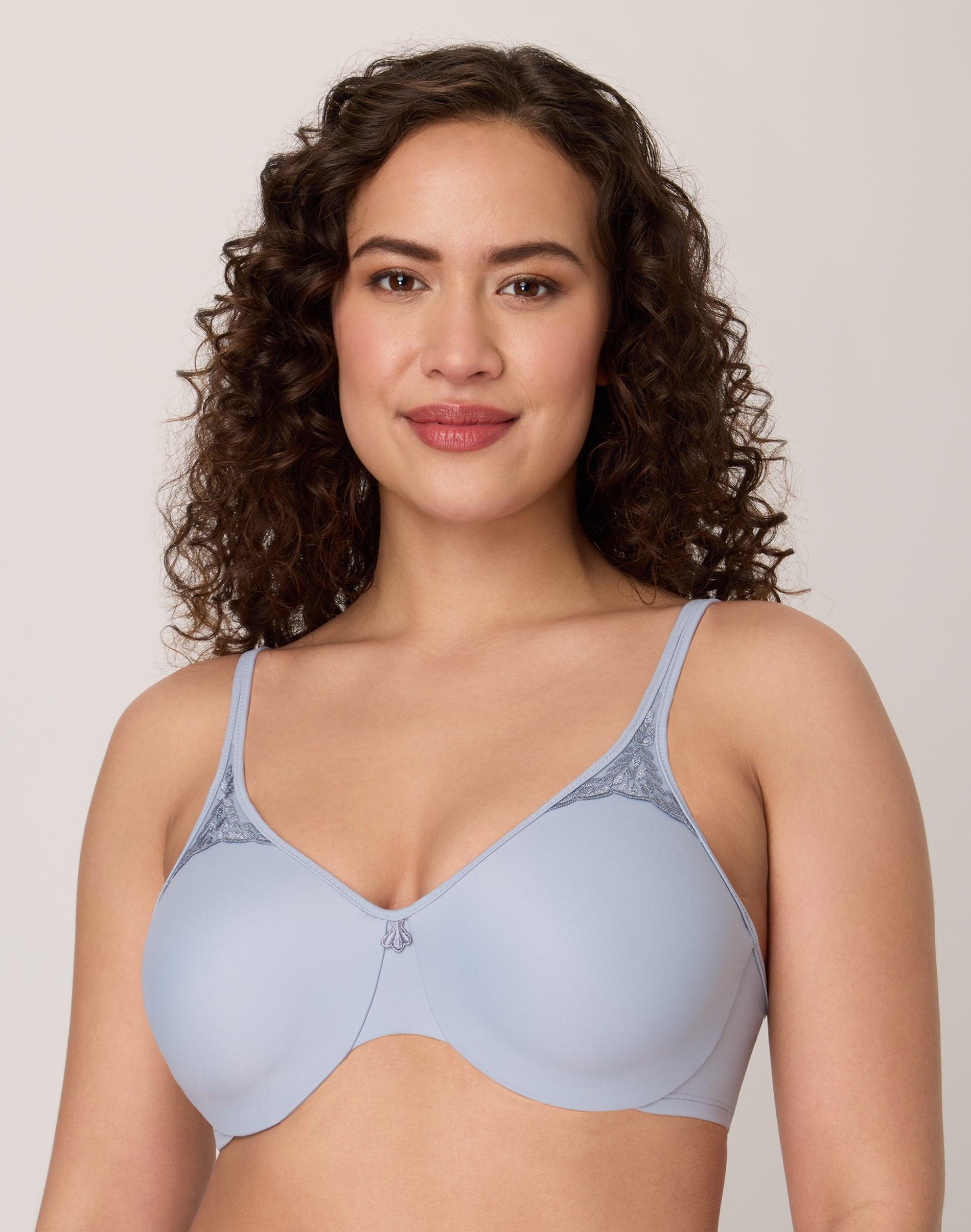 bali passion for comfort underwire minimizer bra silver satin 36ddd