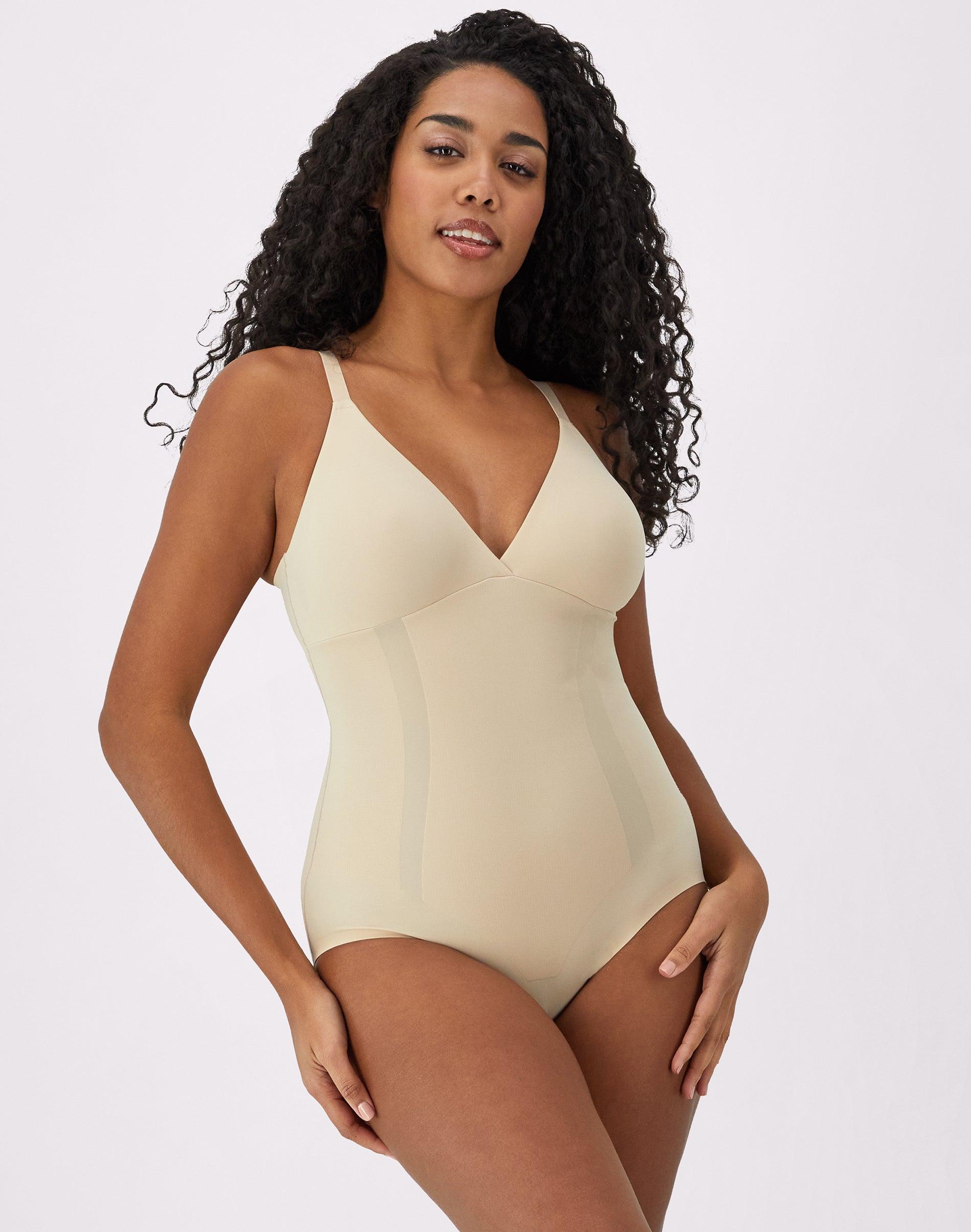 bali ultimate smoothing bodysuit almond xl women's