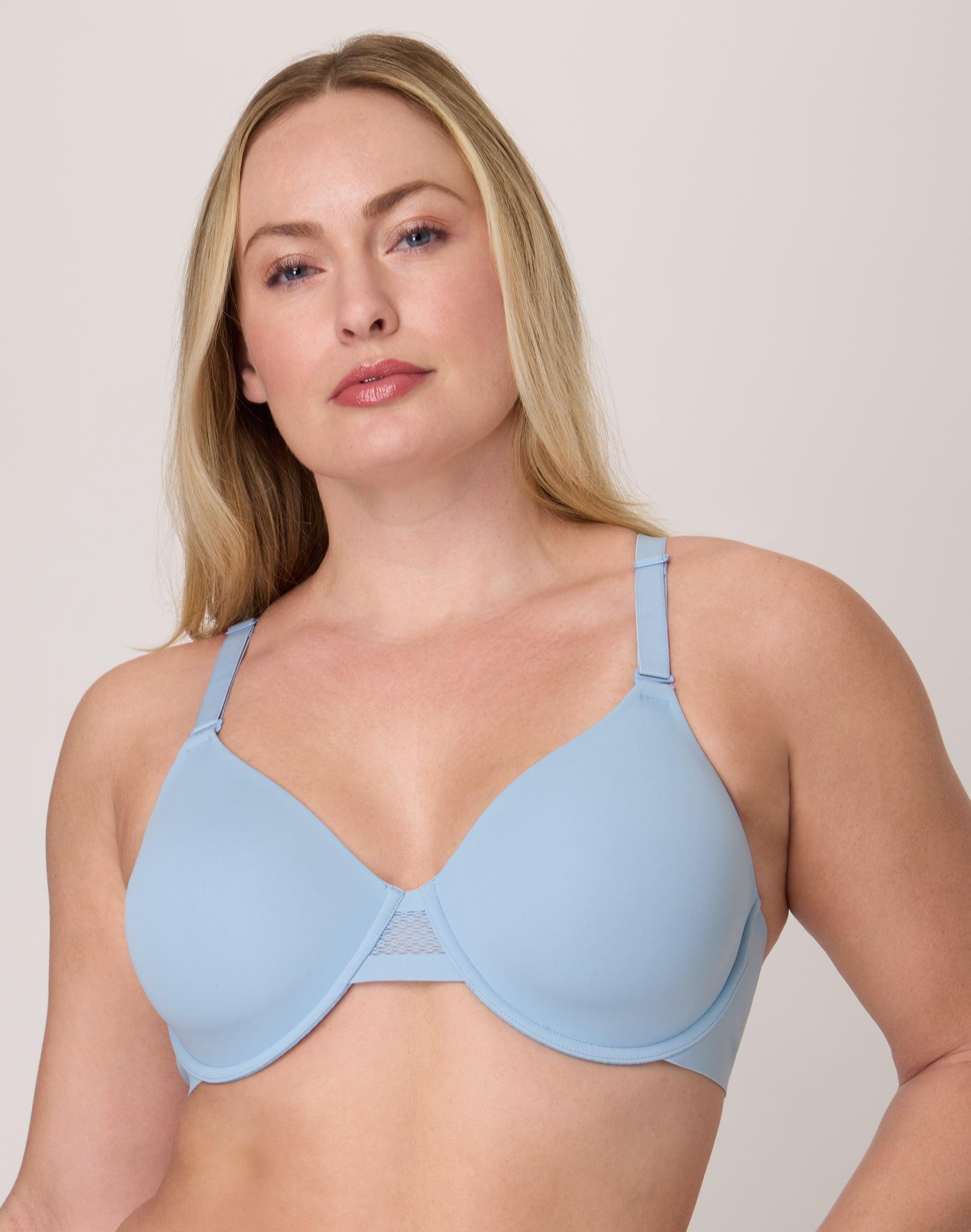 bali ultimate smoothing lightweight t-shirt bra upstate blue 36c