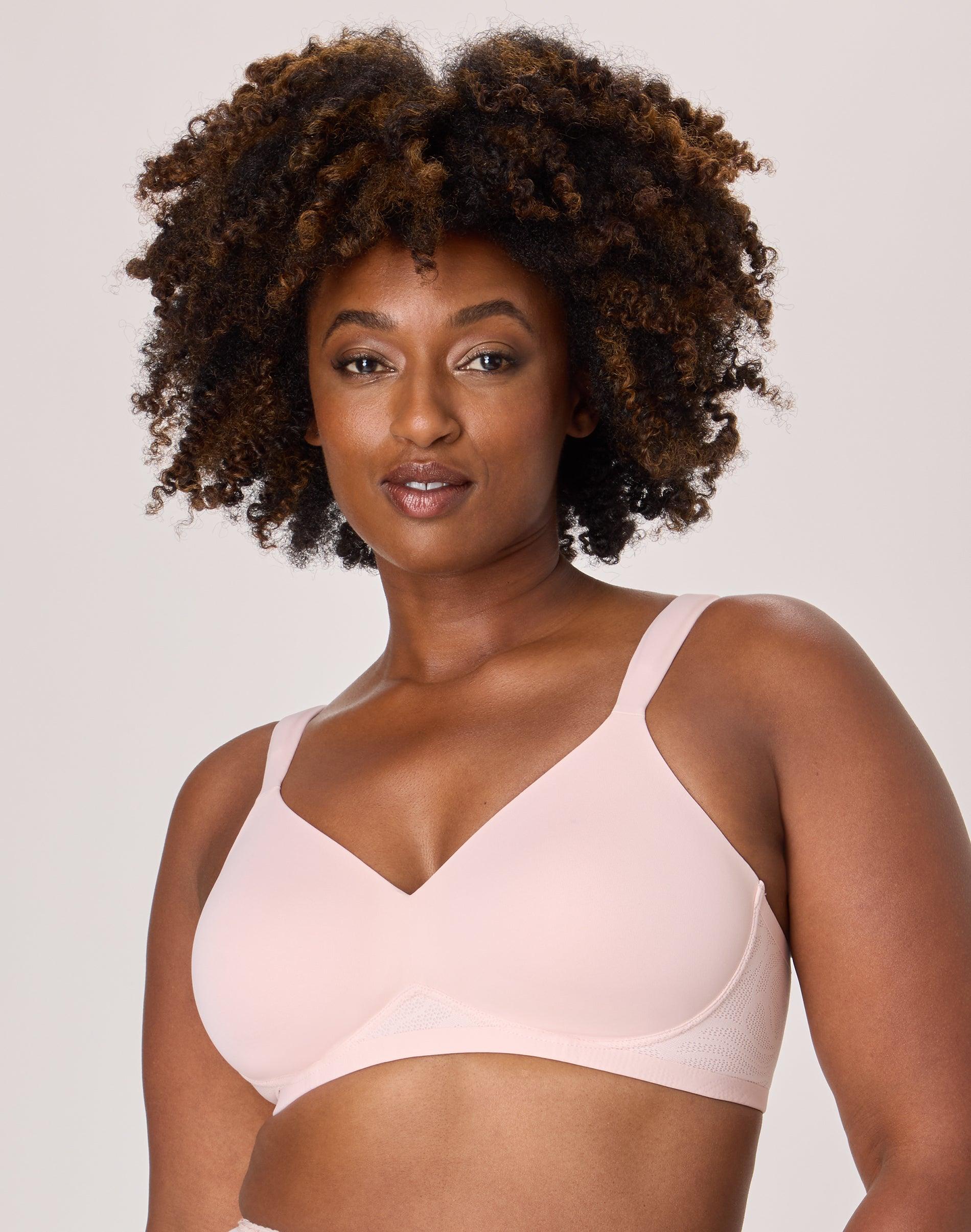 bali women's coolest smoothing wireless bra, foam cups pink pirouette 36ddd