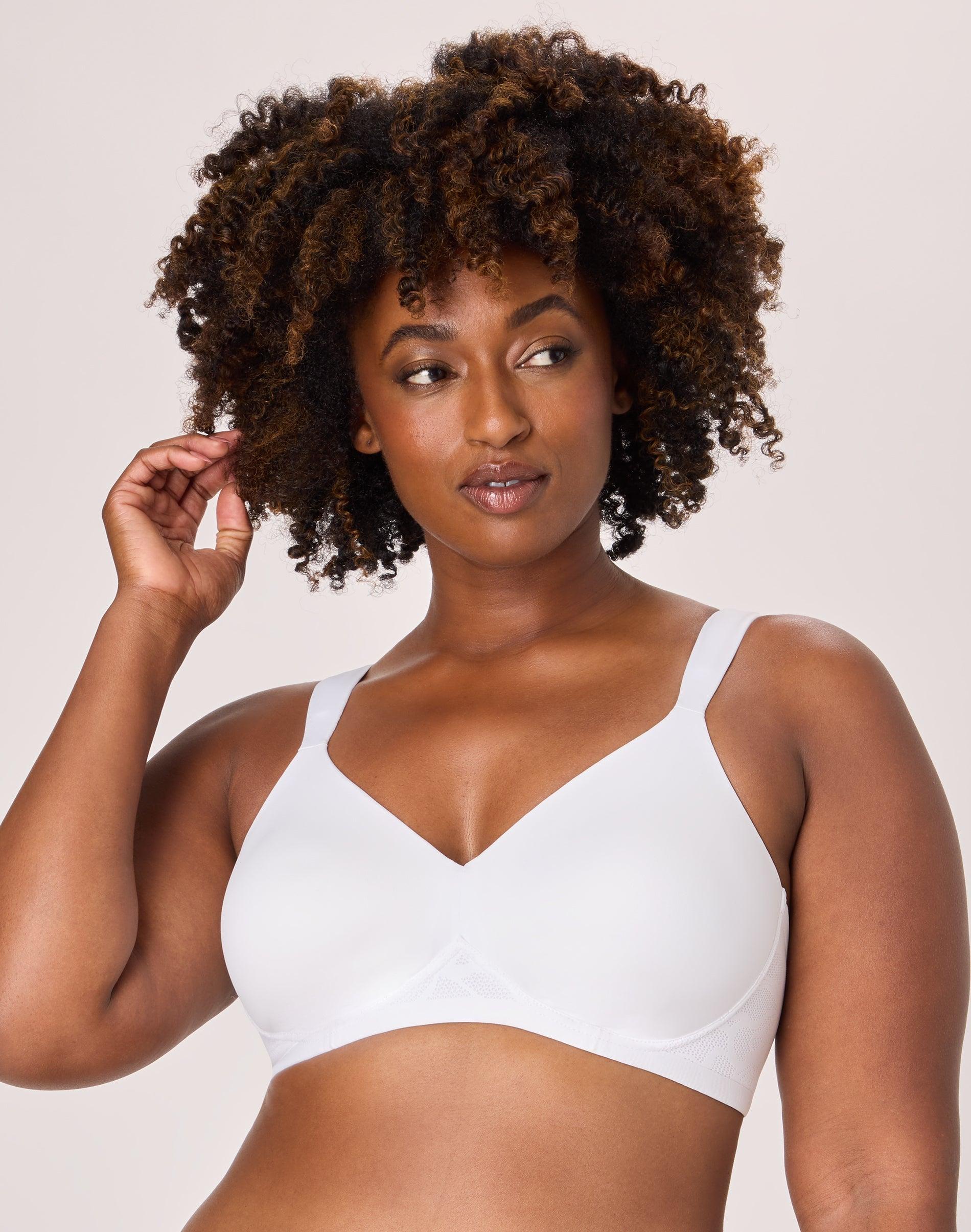 bali women's coolest smoothing wireless bra, foam cups white 36ddd