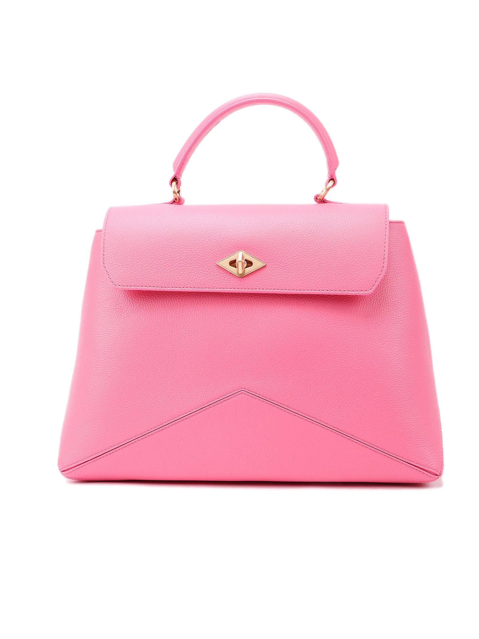 ballantyne diamond bag m pink & purple calf leather - women