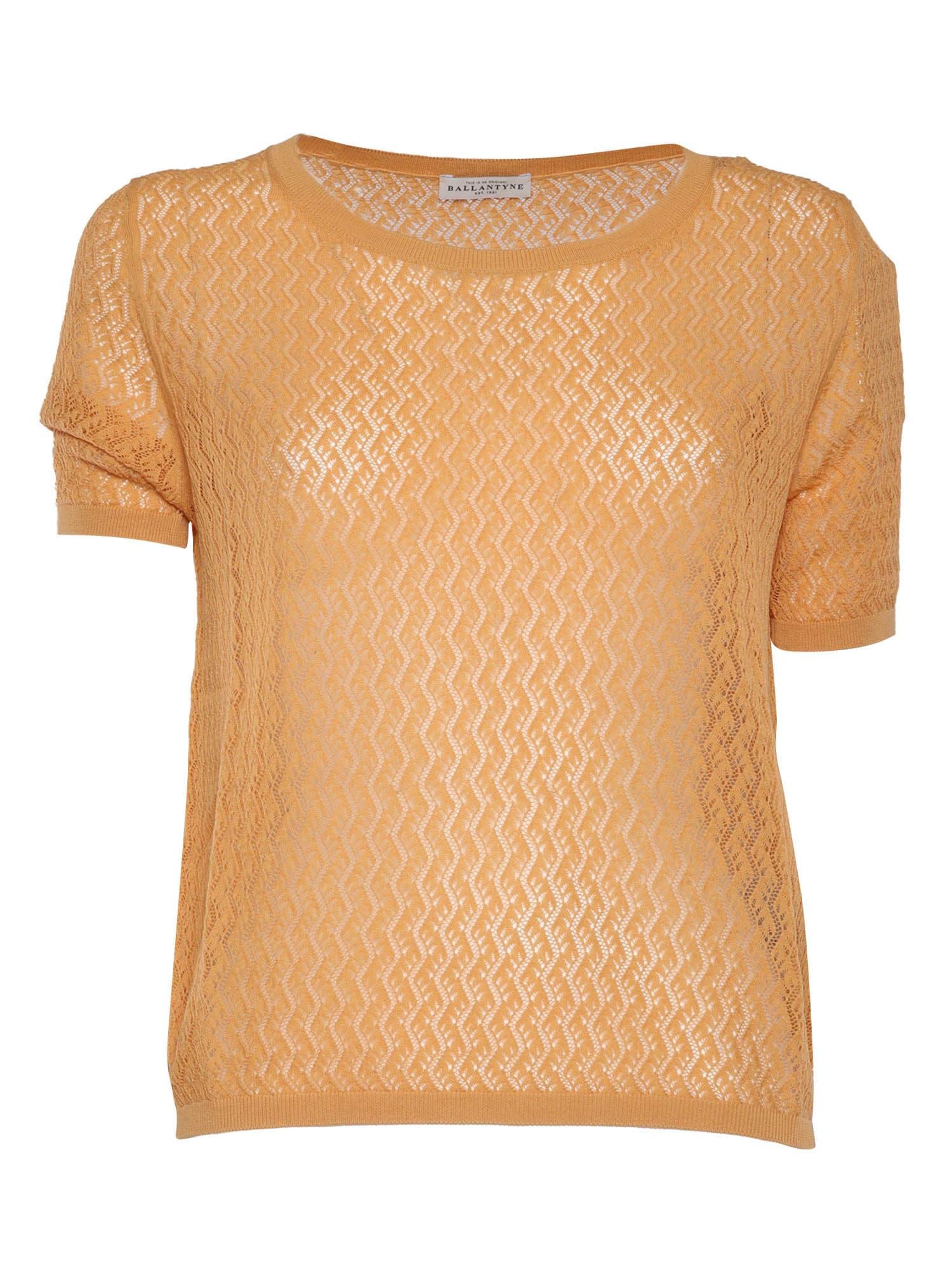 ballantyne orange cotton knit sweater