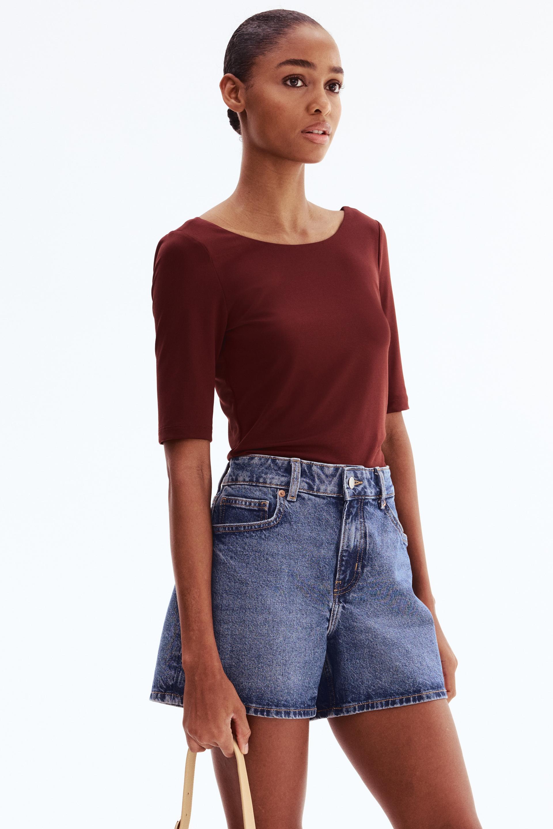 ballerina-neckline top