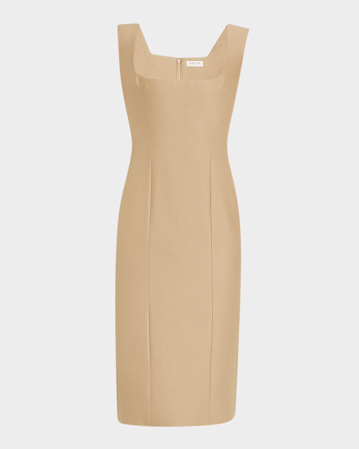 ballestra cotton-silk sleeveless dress