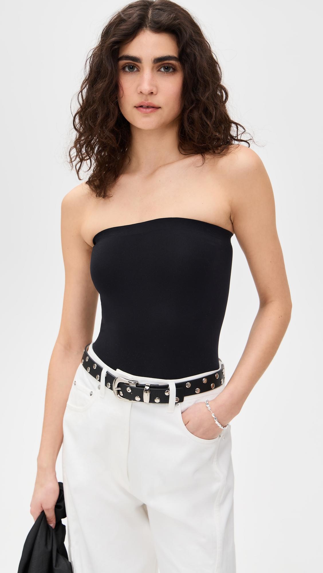 ballet strapless thong bodysuit