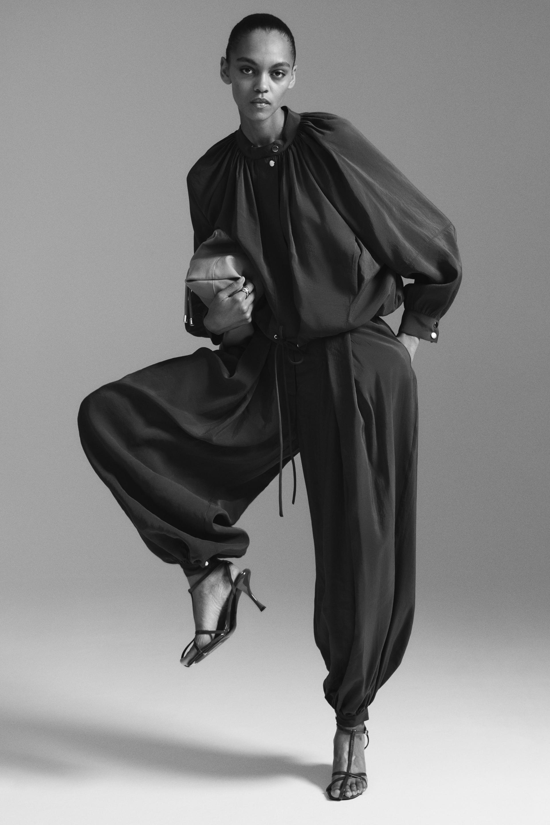 balloon-leg modal pants