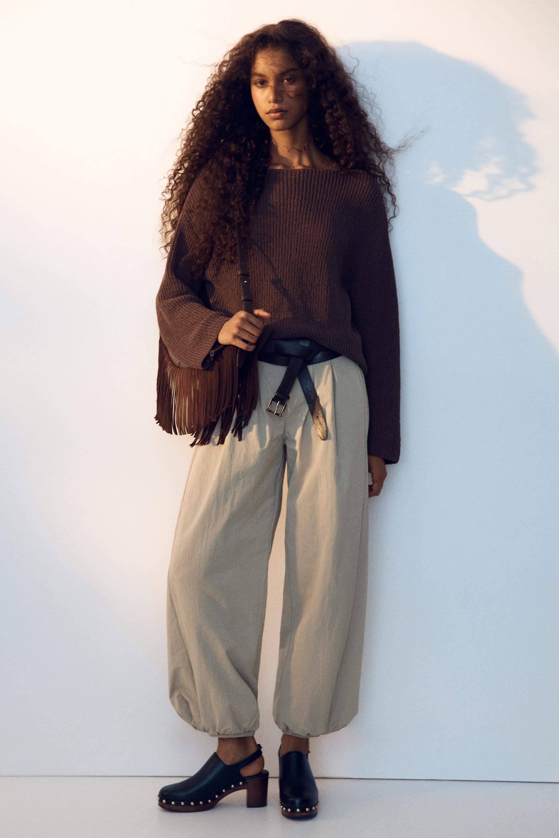 balloon-leg nylon pants