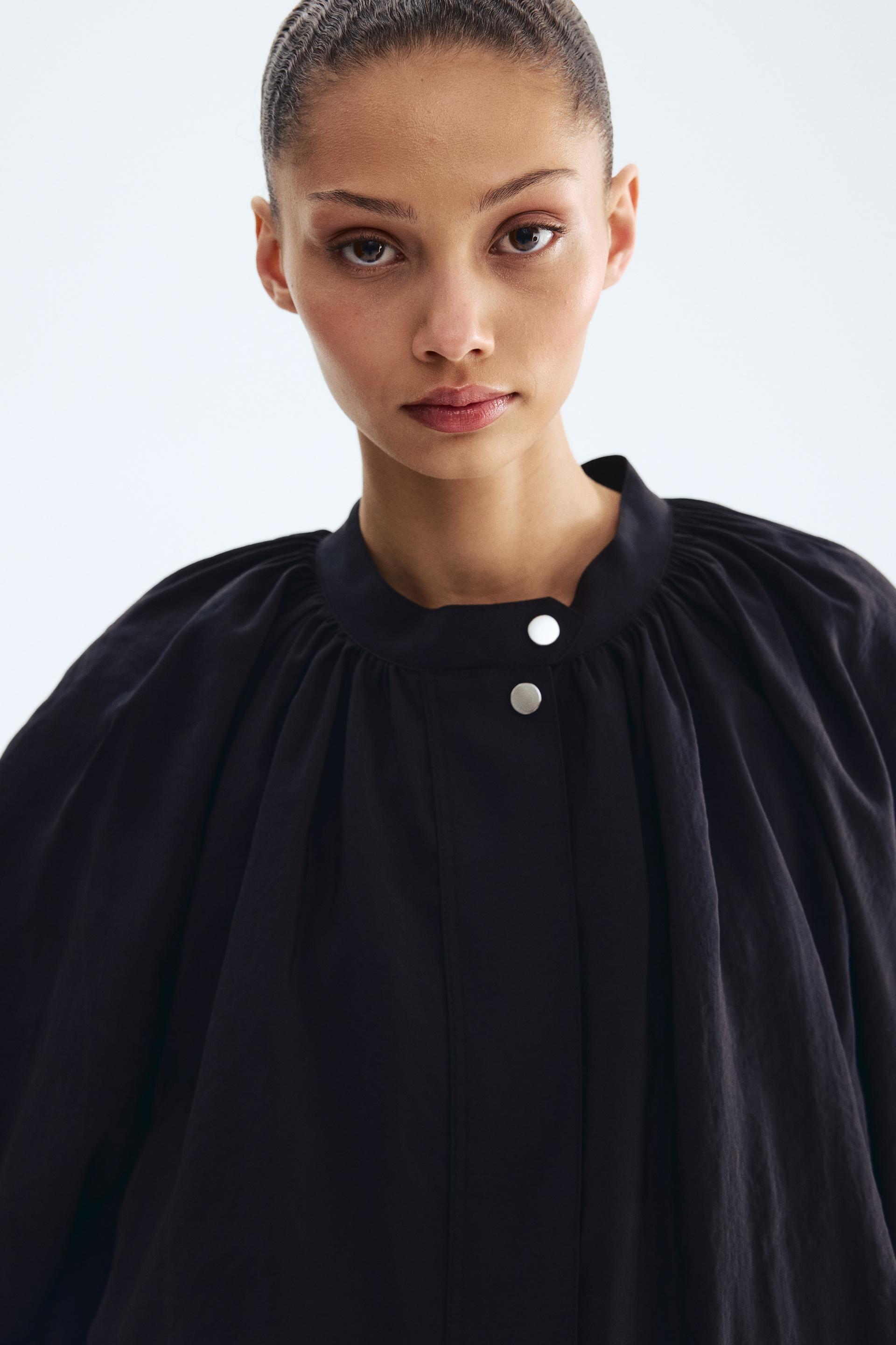 balloon-sleeved modal jacket