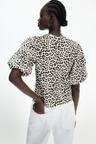 balloon-sleeved top