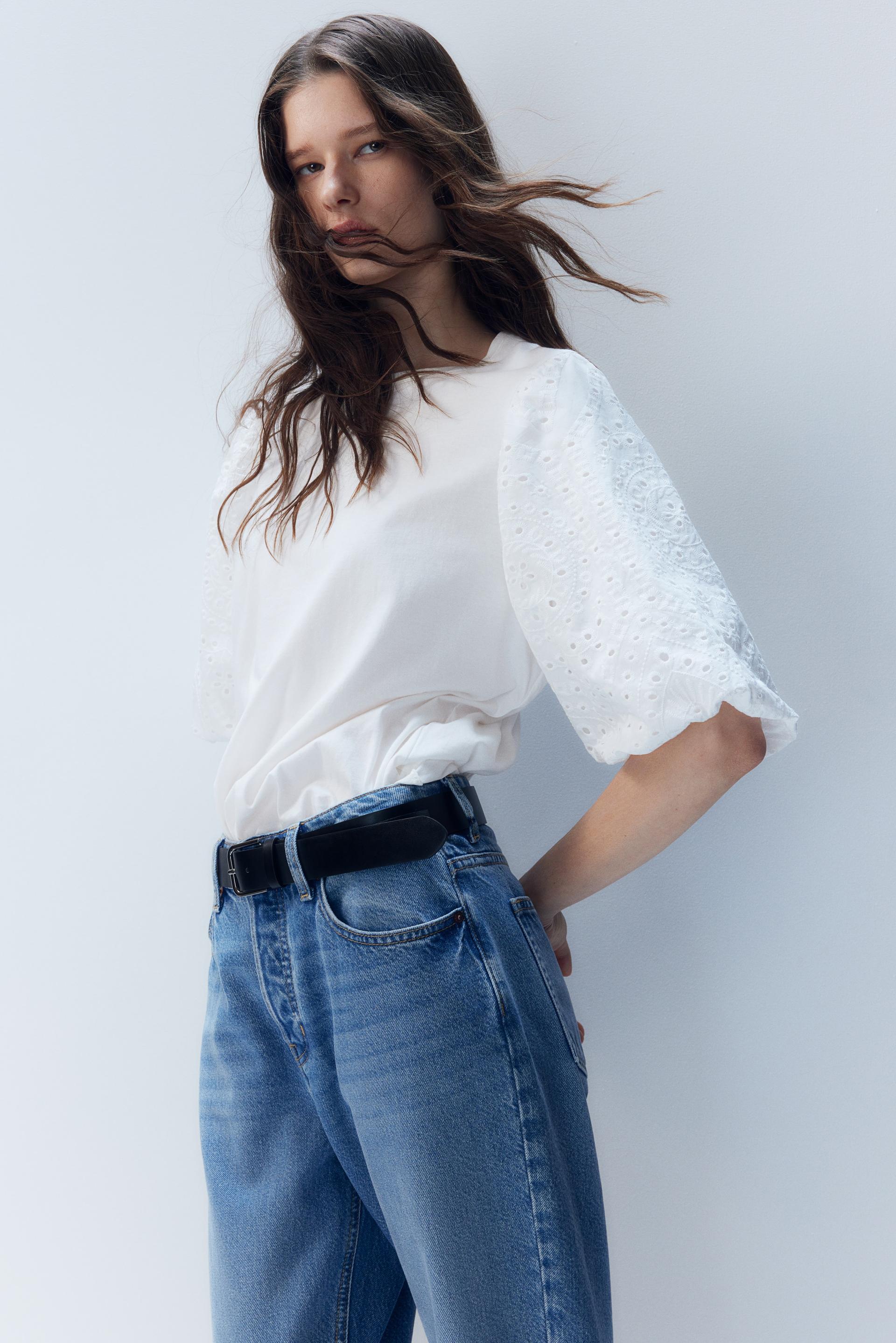 balloon-sleeved top