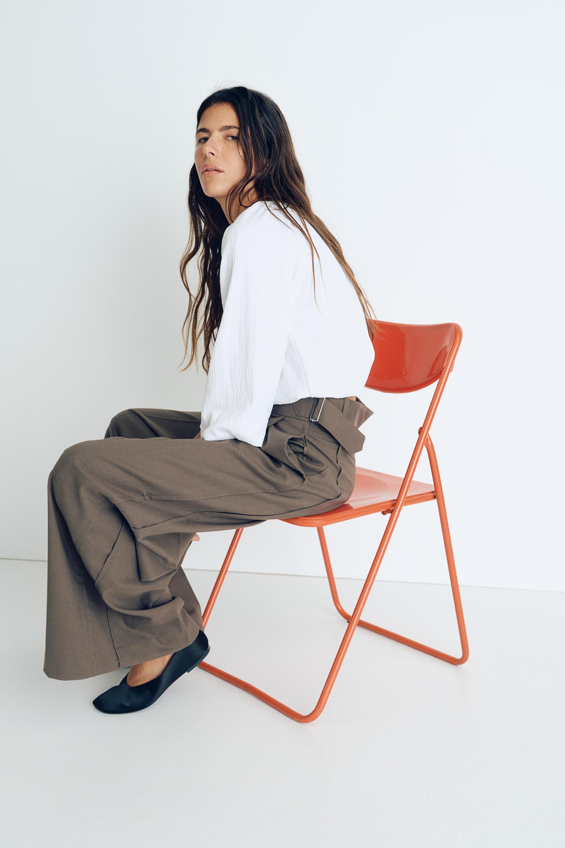 balloon-sleeved top