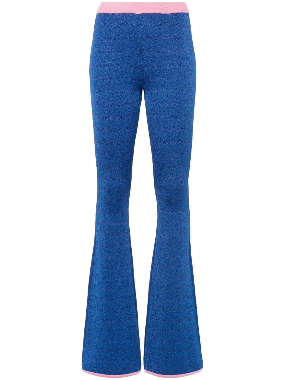 bally trousers blue silk - women