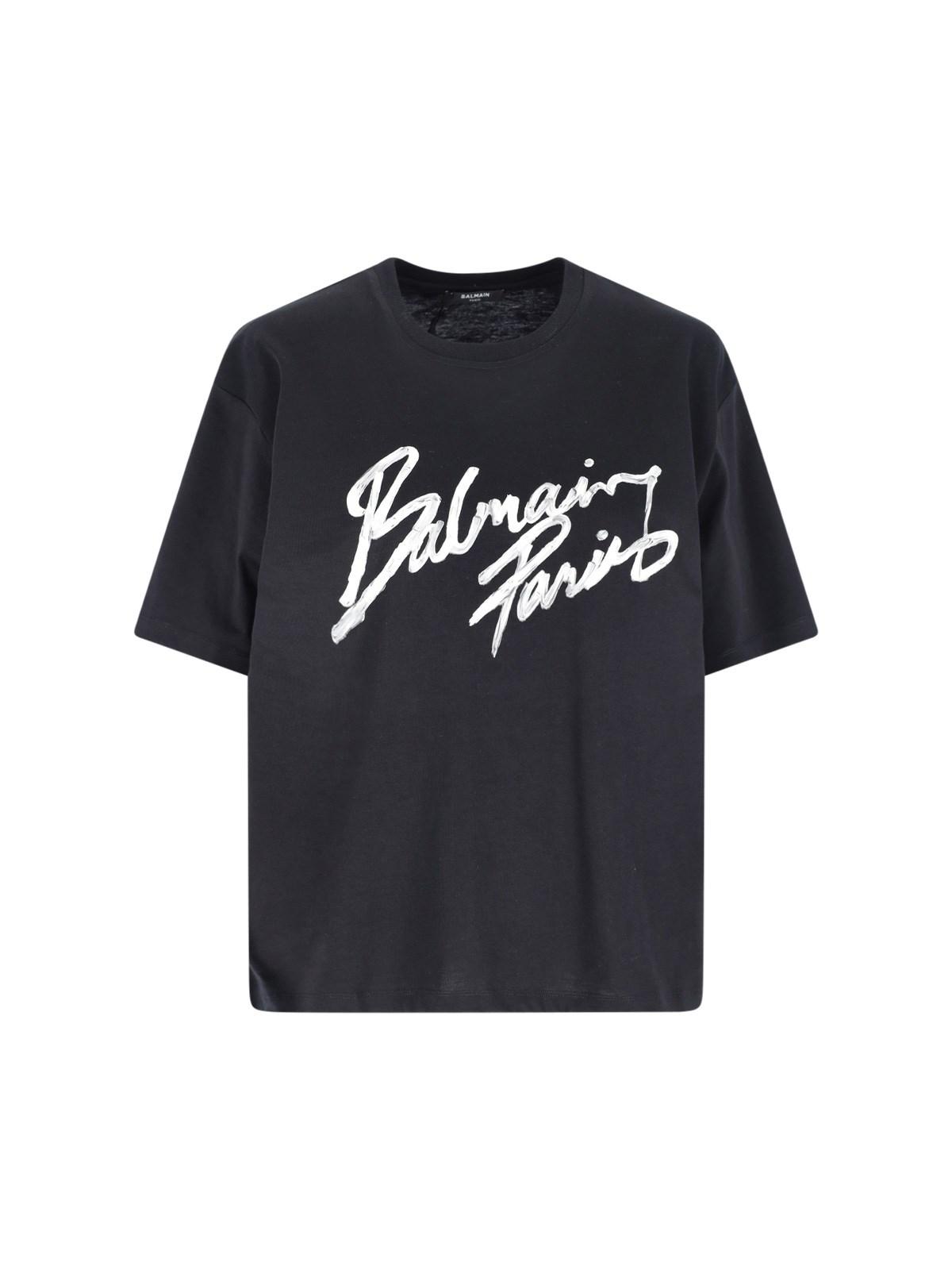 balmain 'brush print' t-shirt