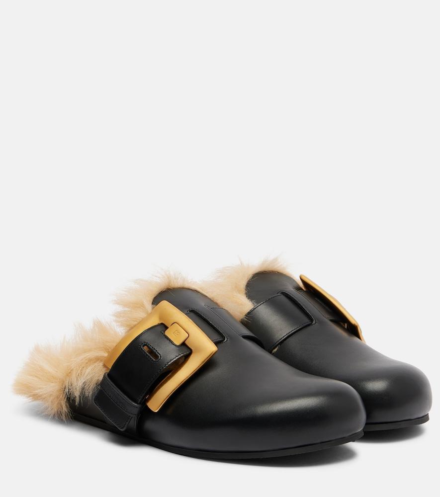 balmain anthem leather clogs