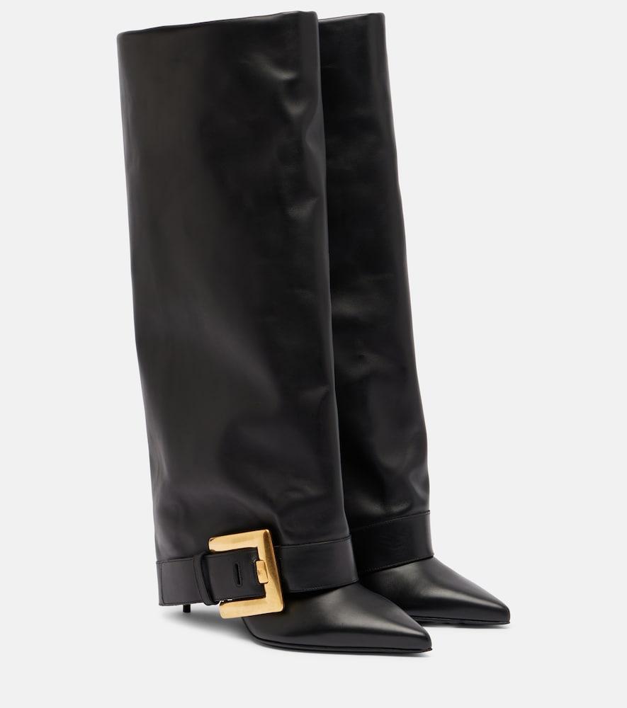 balmain anthem leather knee
