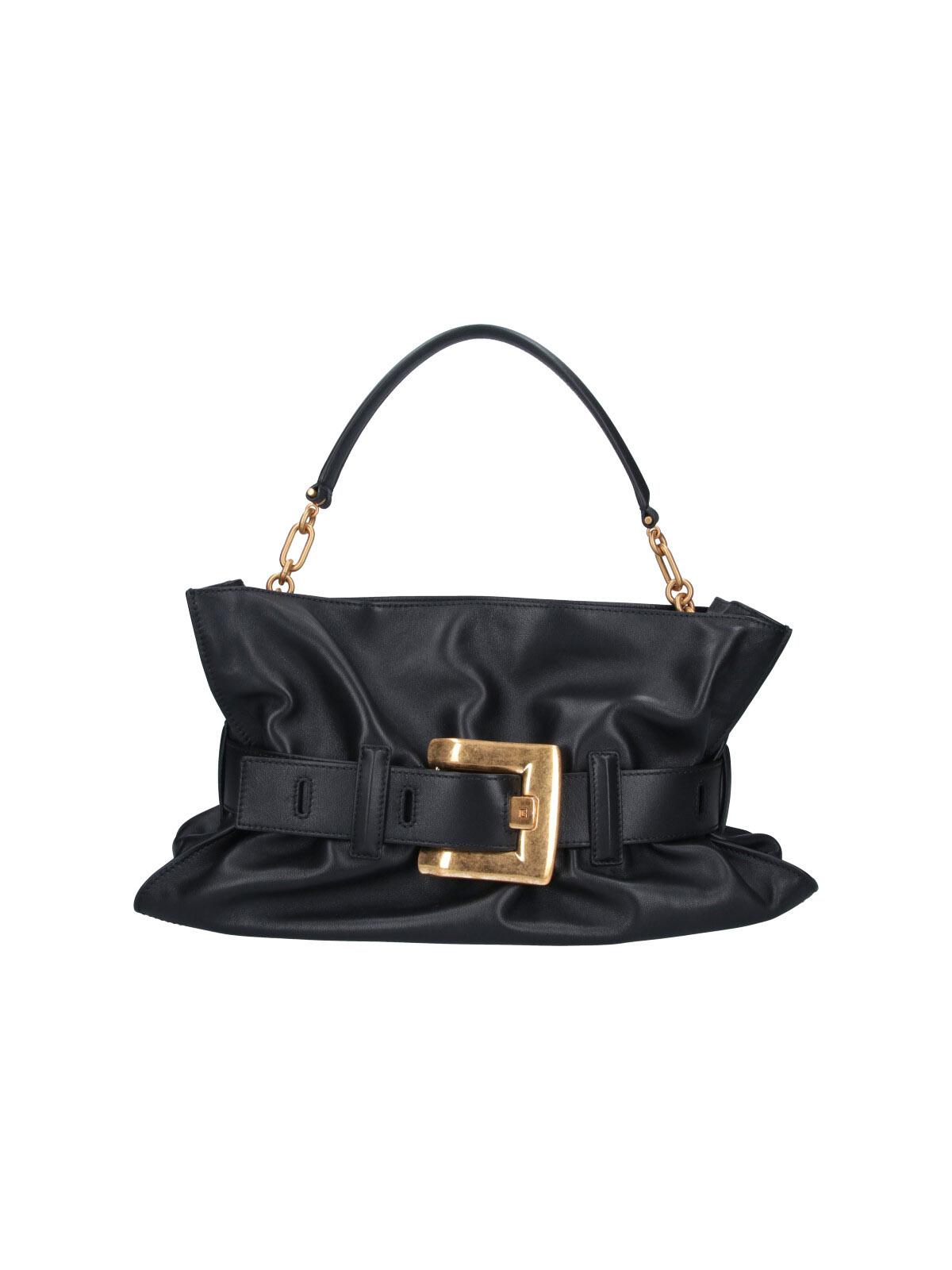 balmain bags black calf leather - women
