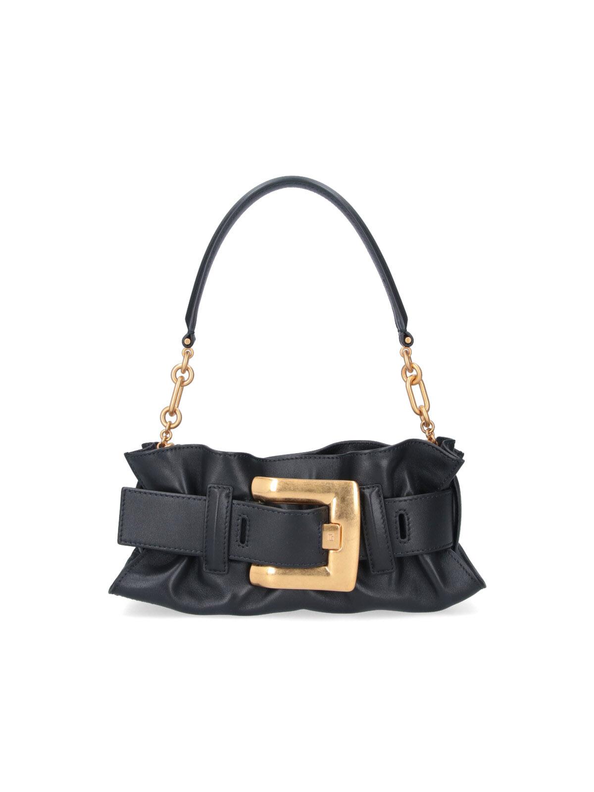 balmain bags black calf leather - women