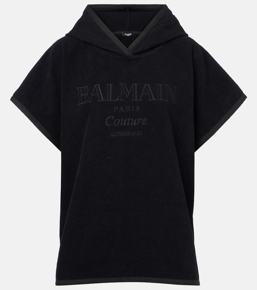 balmain balmain couture cotton terry beach cover
