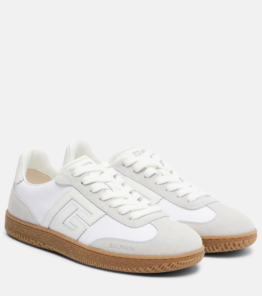 balmain balmain swan suede sneakers