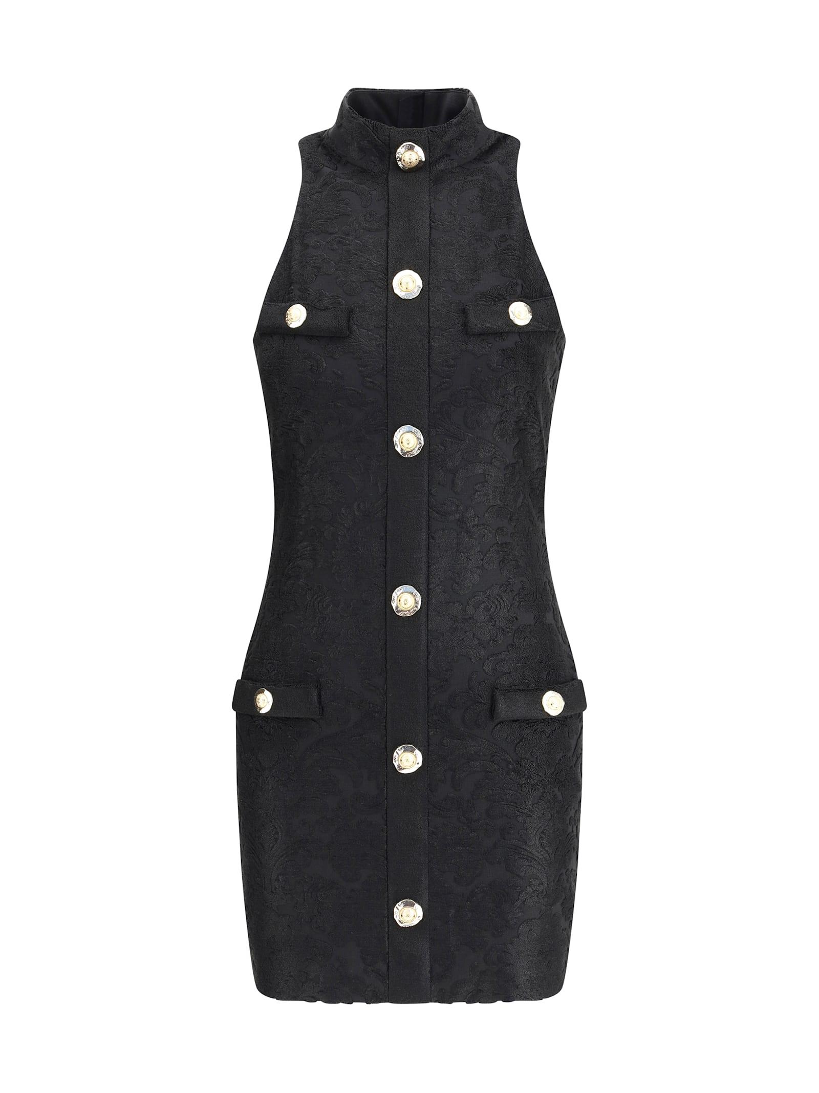 balmain baroque short dress