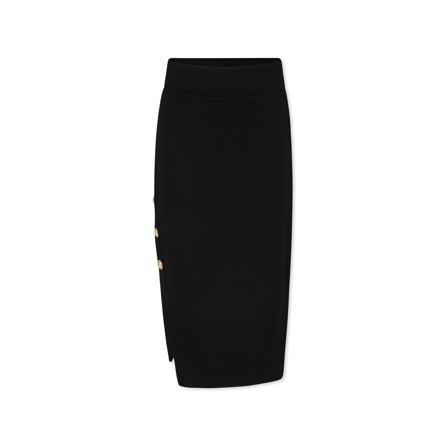 balmain black skirt for girl with logo
